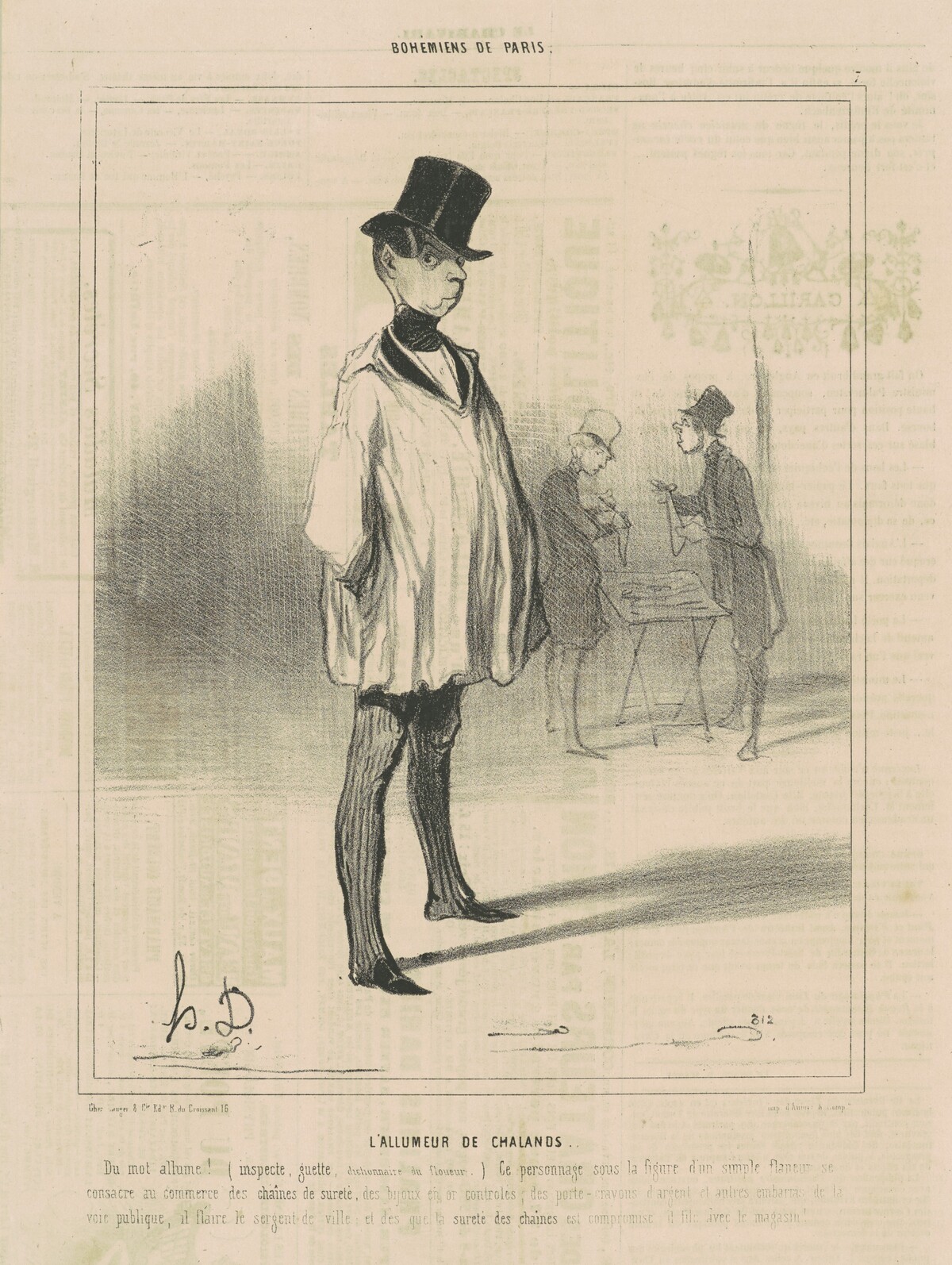 L'allumeur de chalands by Honoré Daumier
