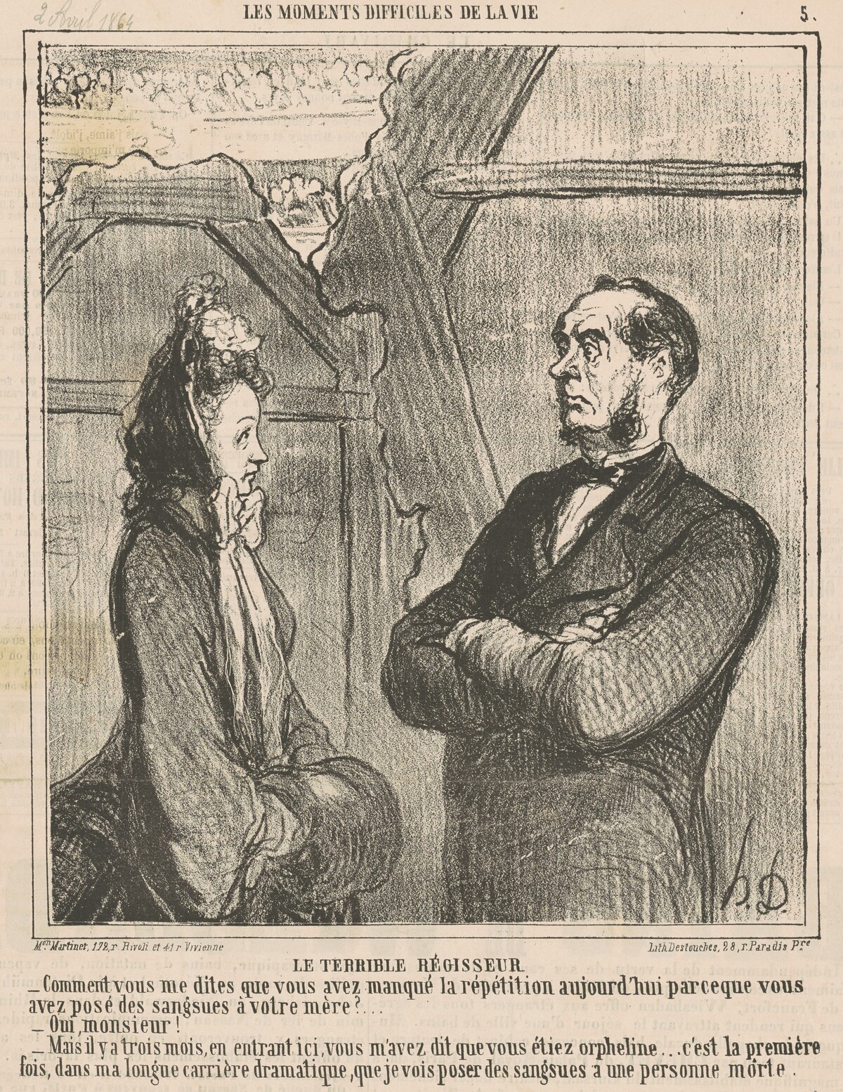 Le terrible régisseur by Honoré Daumier