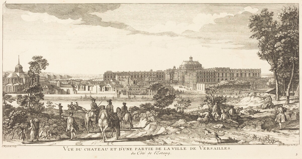 Vue du Chateau et d'une Partie de la Ville deVersailles by Jean-Baptiste Rigaud