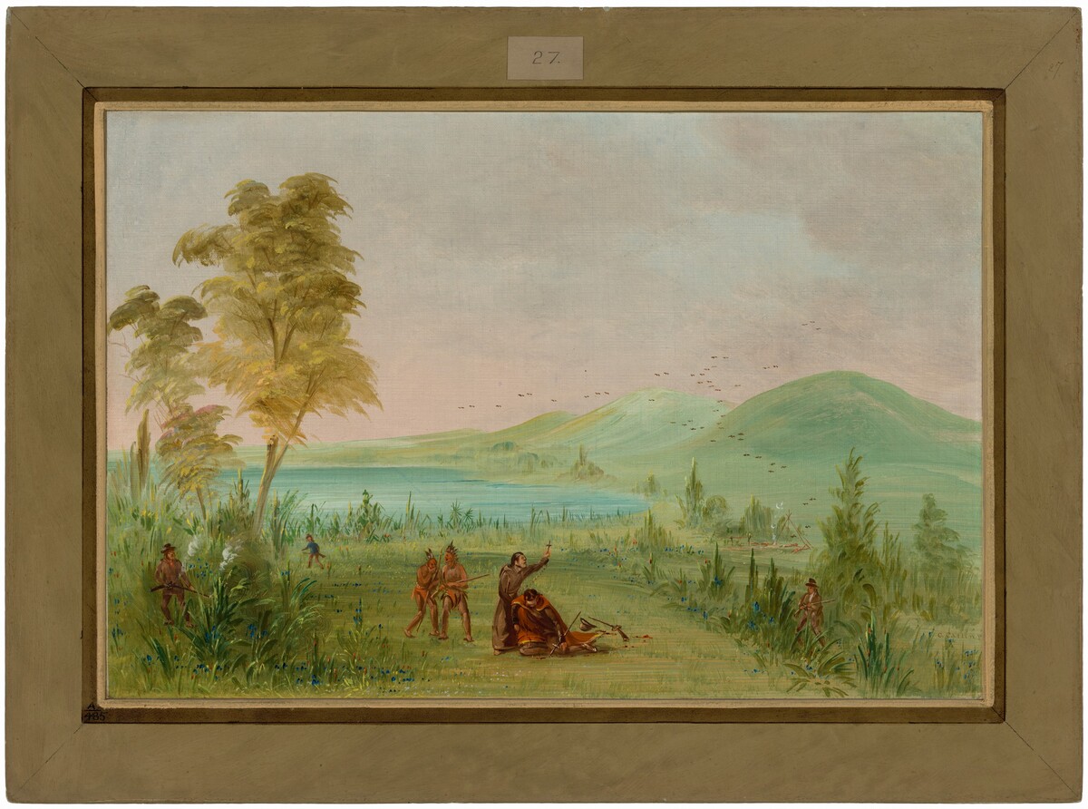 La Salle Assassinated by Duhaut.  May 19, 1686 by George Catlin