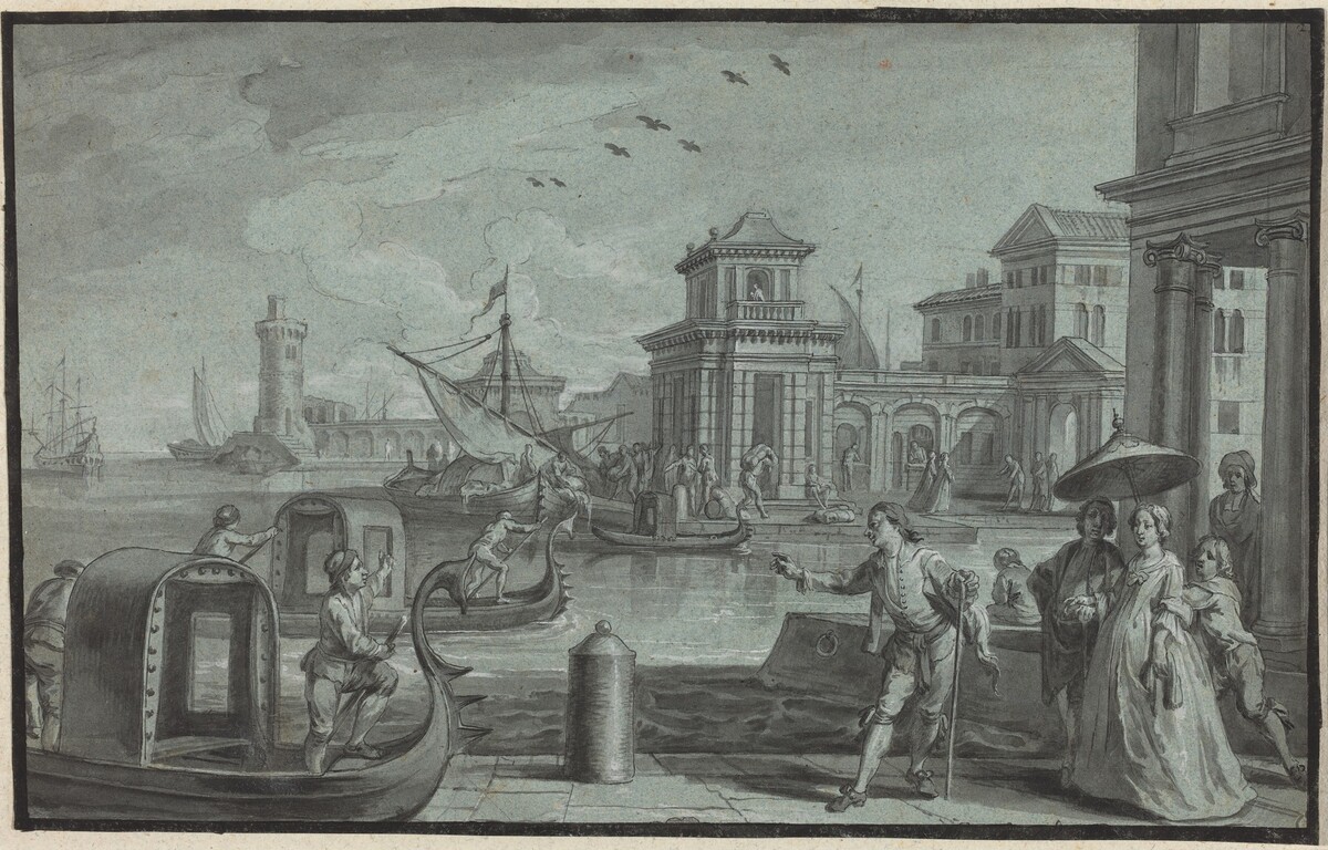 Venetian Fantasy with the Dogana by Johann Wolfgang Baumgartner