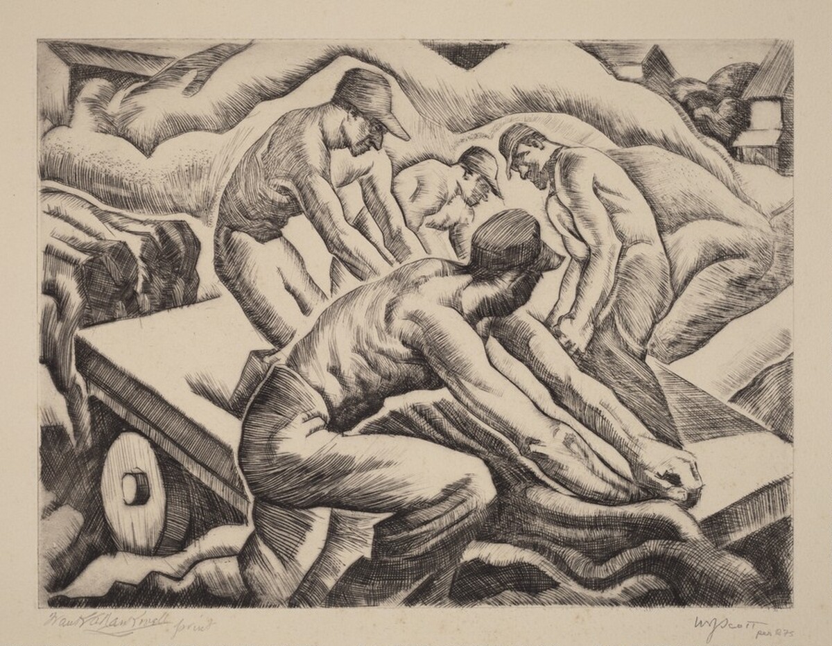 Untitled (Hauling Out a Log) by William J. Scott