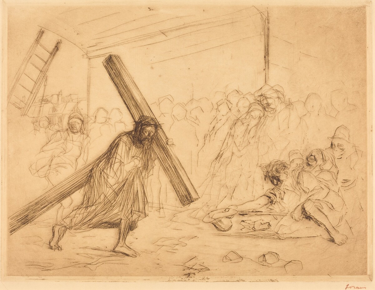 Le Christ portant sa croix (4e planche) (Christ Carrying the Cross) (fourth plate) by Jean-Louis Forain