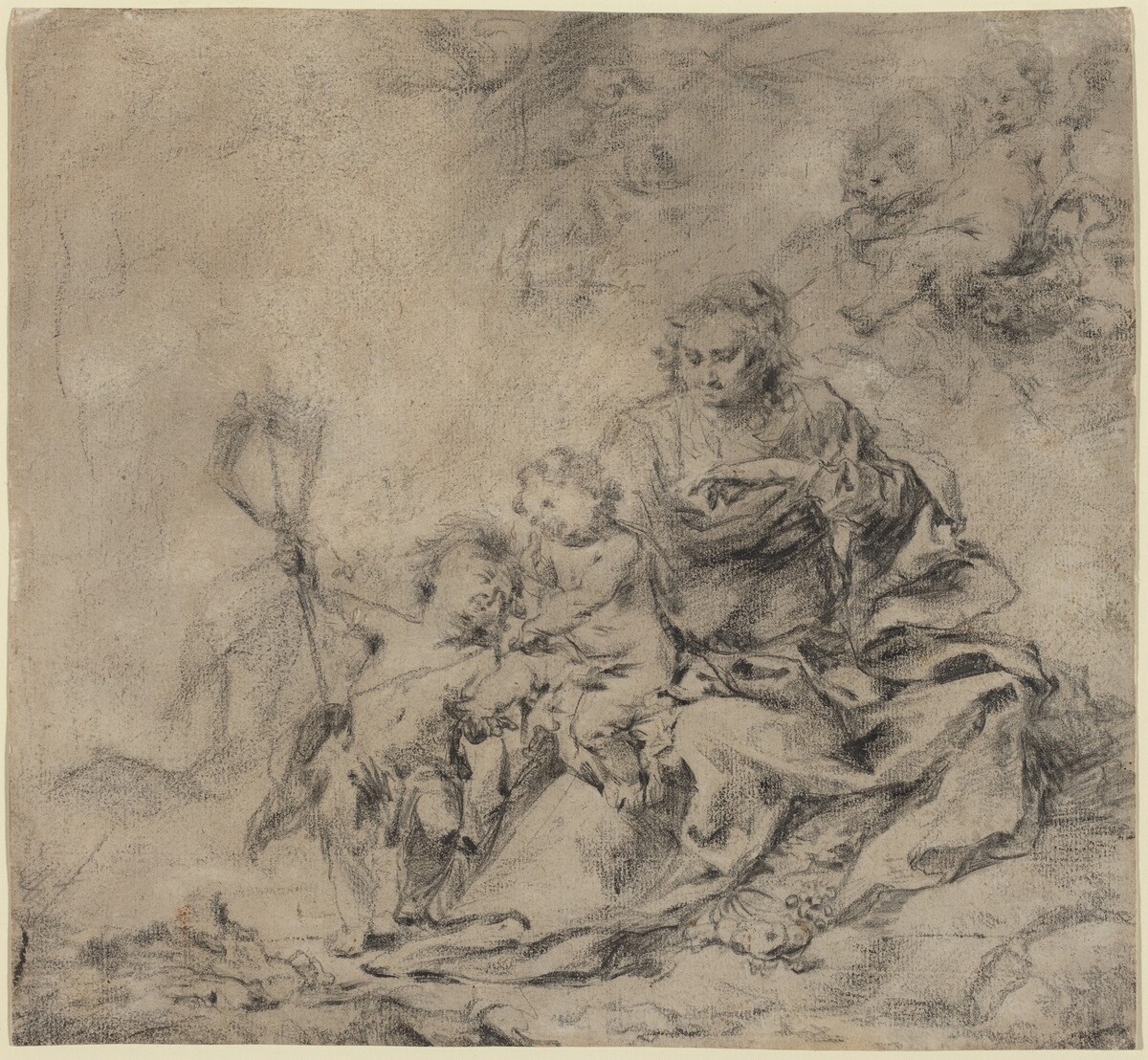 The Virgin and Child with John the Baptist by Cornelis Schut I