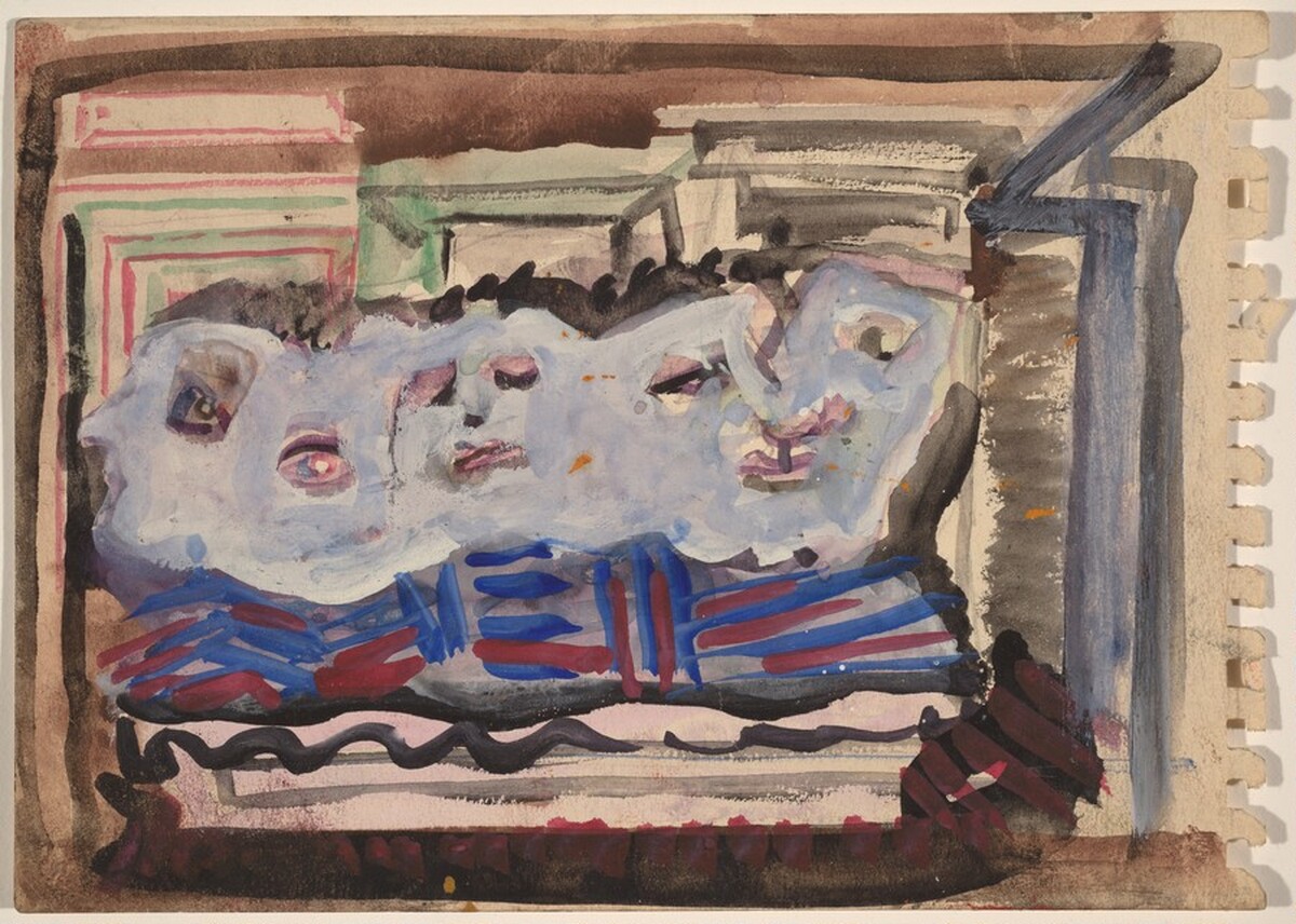 Study of Five Heads [recto] by Mark Rothko
