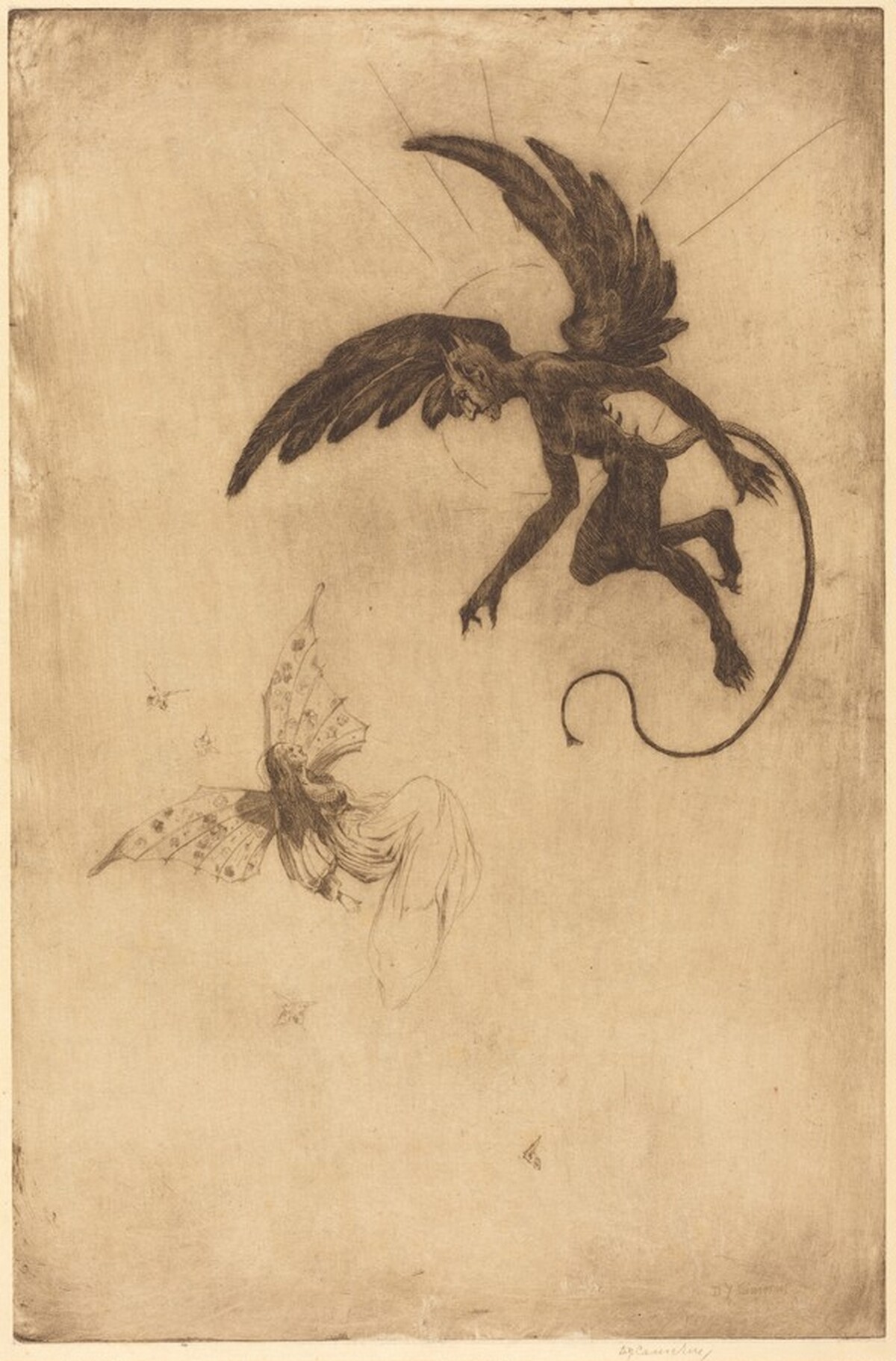 The Devil and the Fairy by David Young Cameron