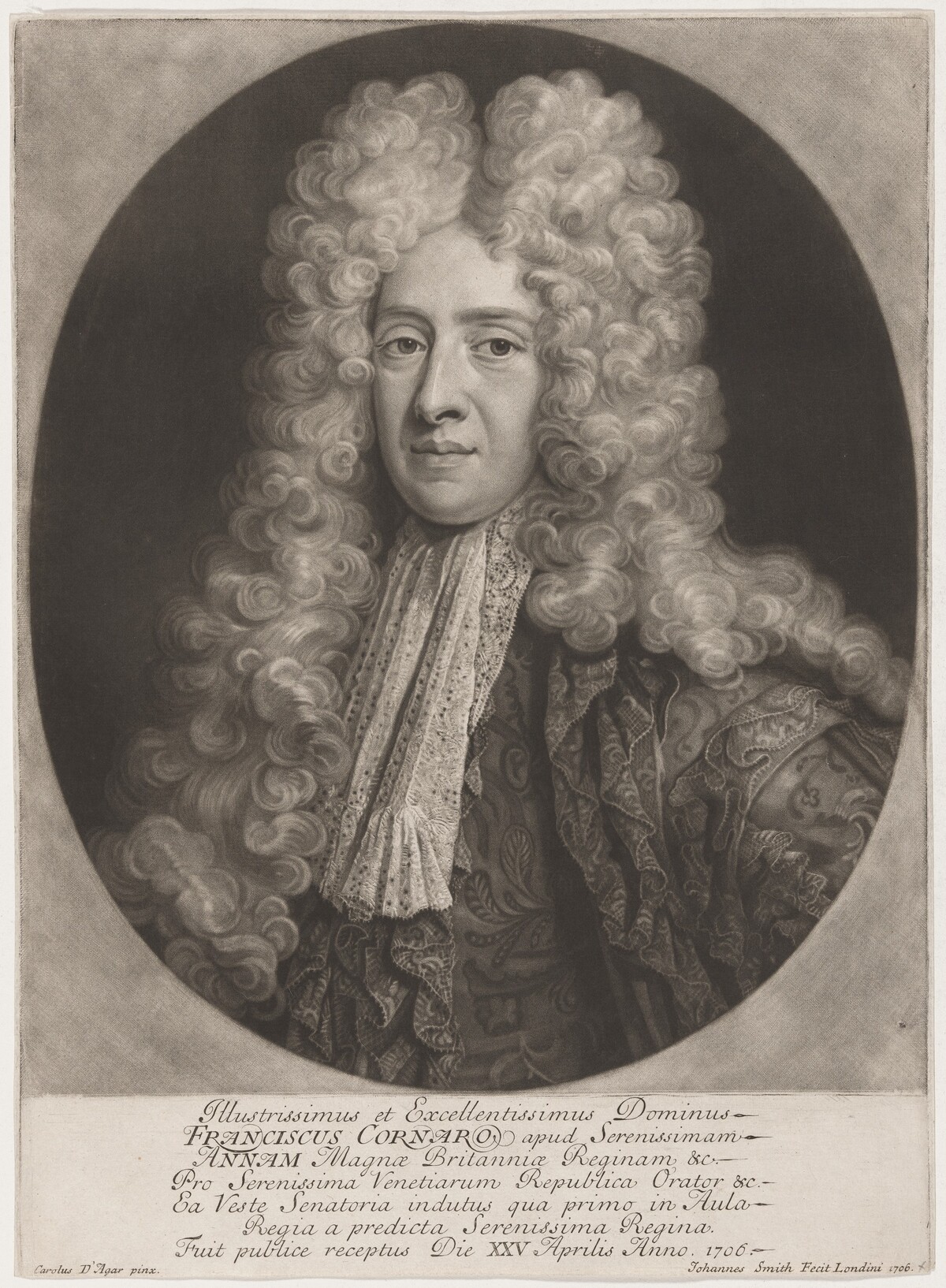Francisco Cornaro by John Smith after Charles d' Agar
