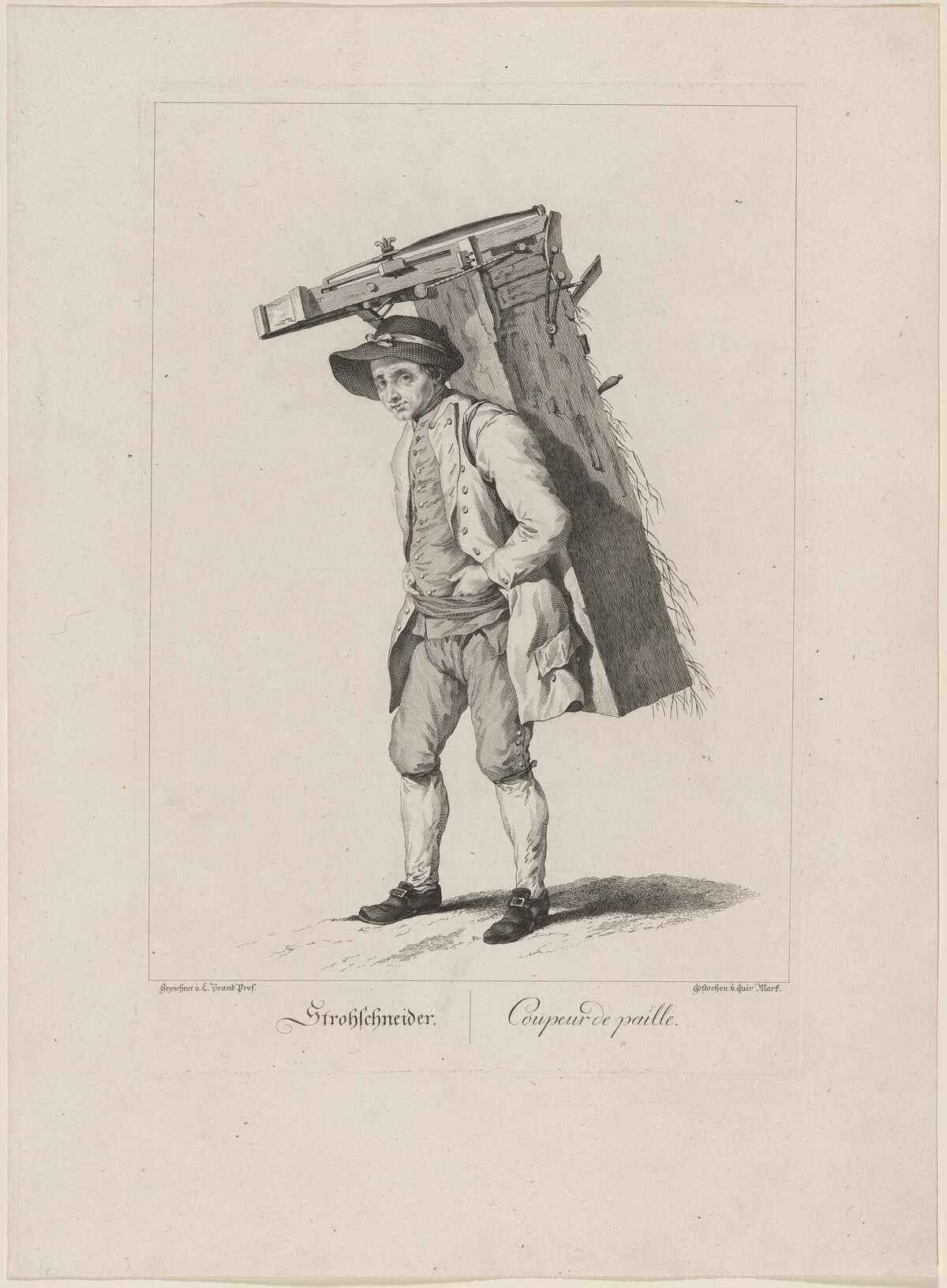 Strohschneider (Straw Cutter) by Quirin Mark, after Johann Christian Brand