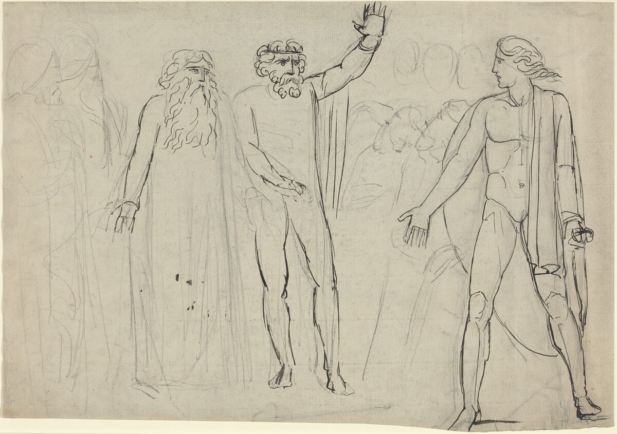"And Saul Said unto David, Go, and the Lord be with Thee" [recto] by William Blake