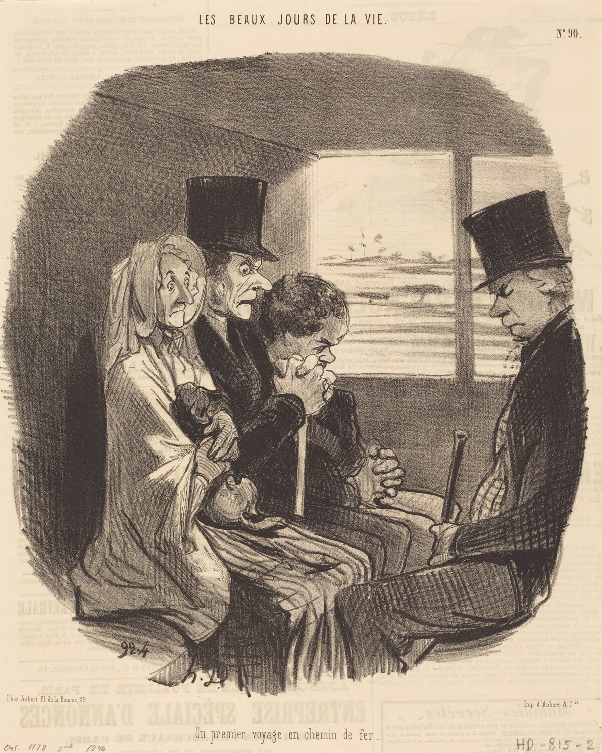 Un Premier voyage en chemin de fer by Honoré Daumier