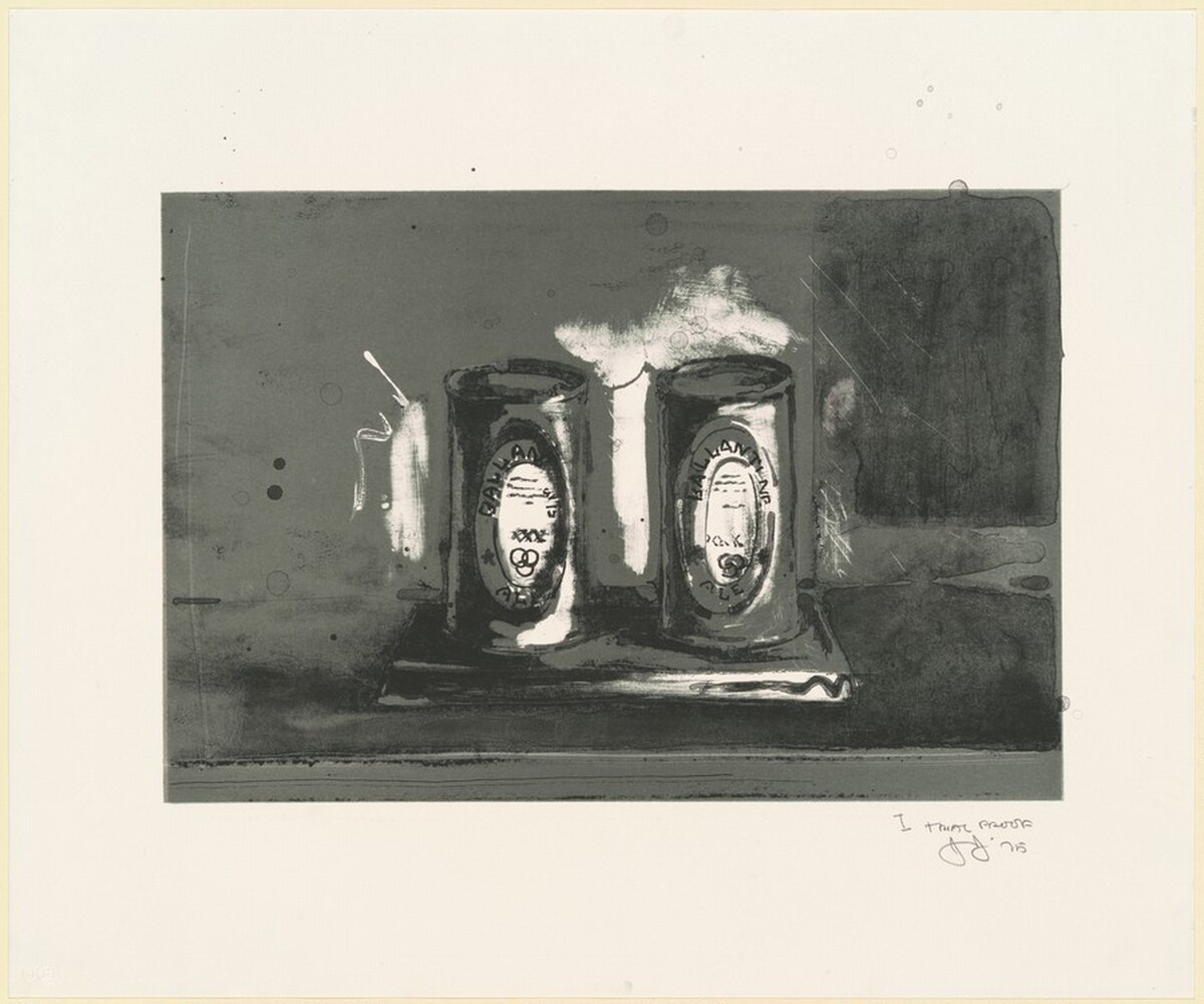 Ale Cans [trial proof I] by Jasper Johns