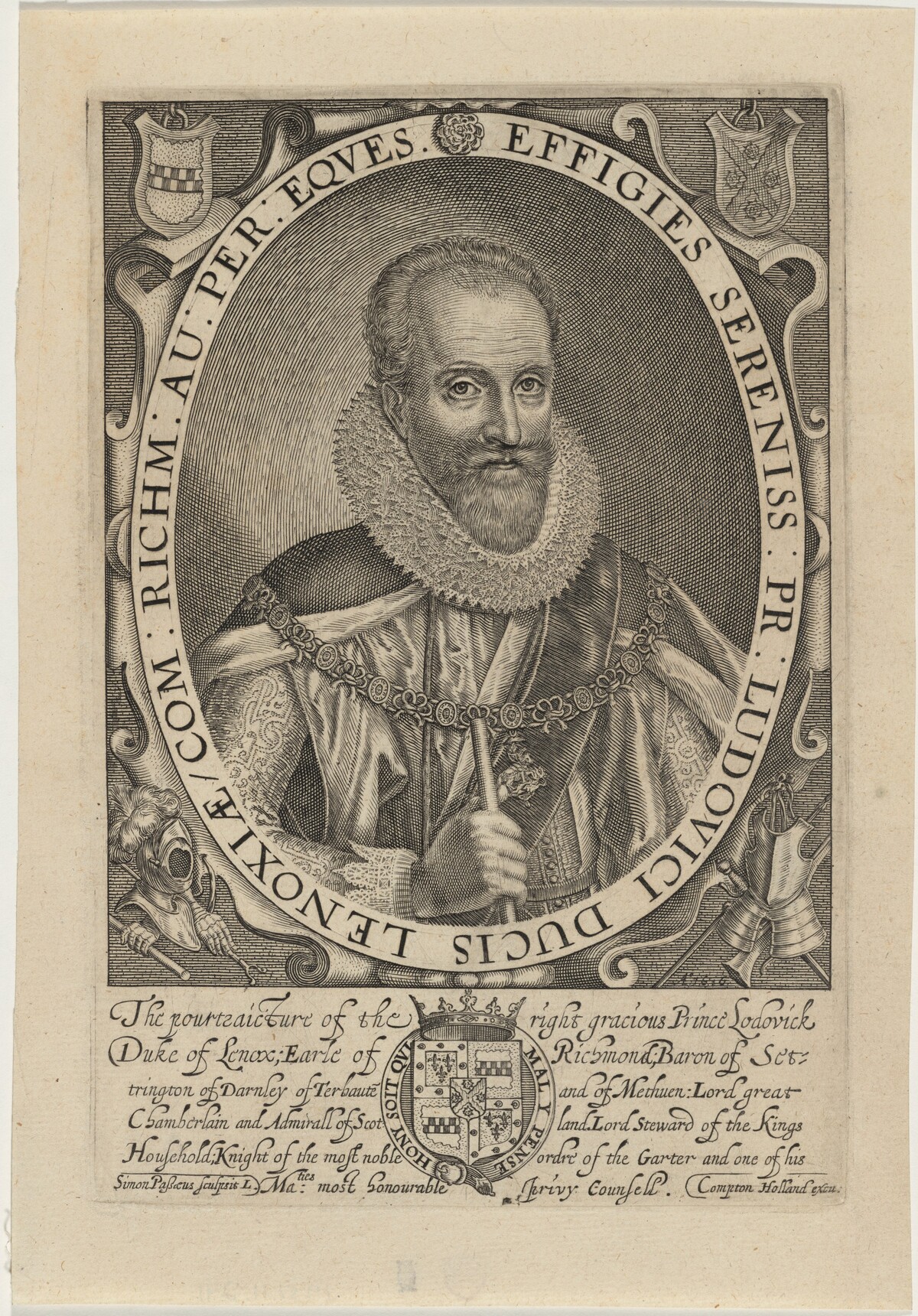 Ludovic Stuart, Duke of Lennox and Richmond by Simon de Passe