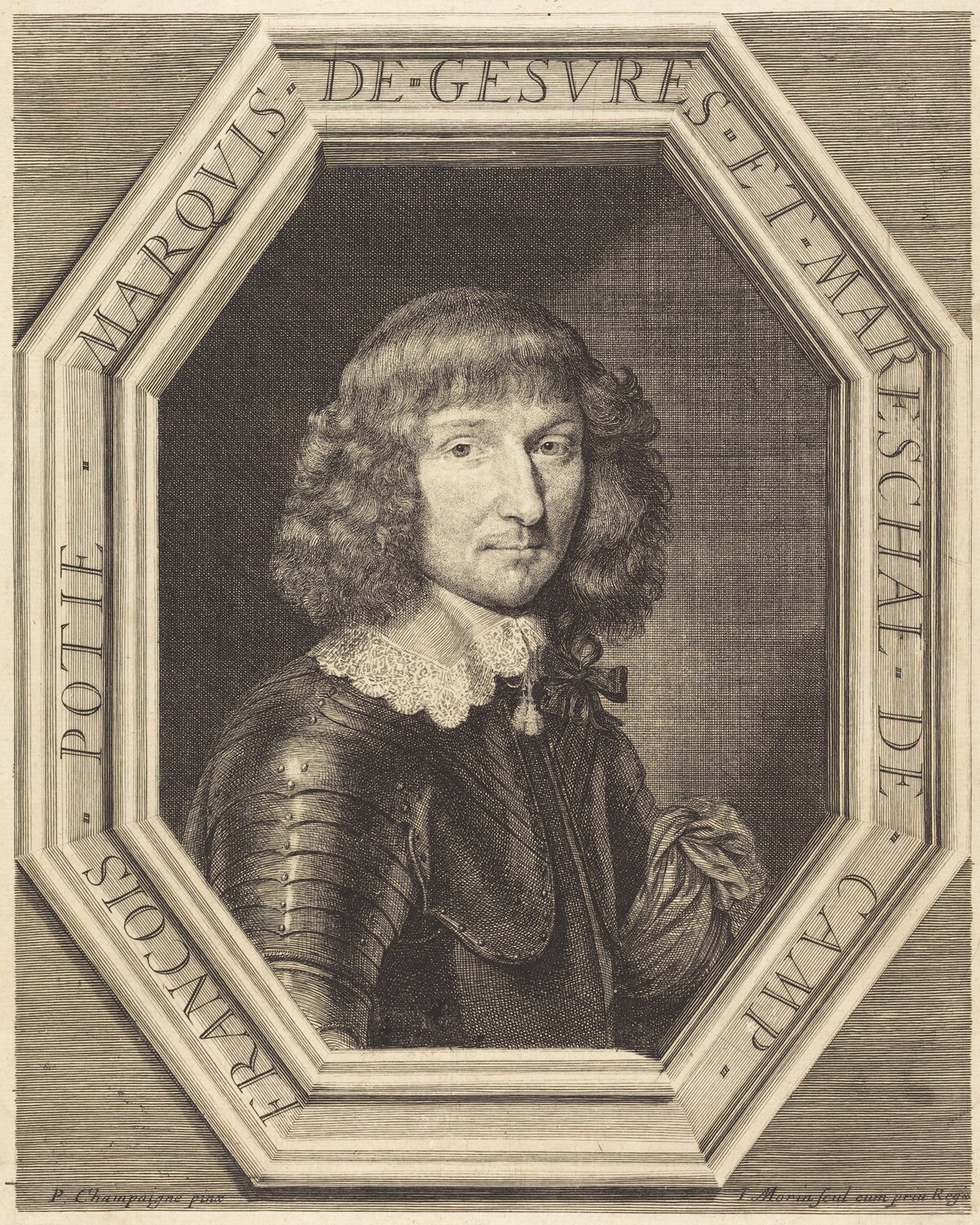 Francois Potier, marquis de Gevres by Jean Morin after Philippe de Champaigne