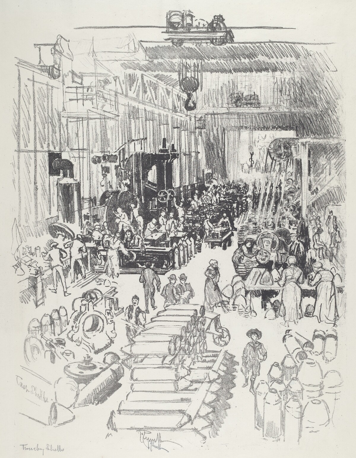 Finishing Shells by Joseph Pennell