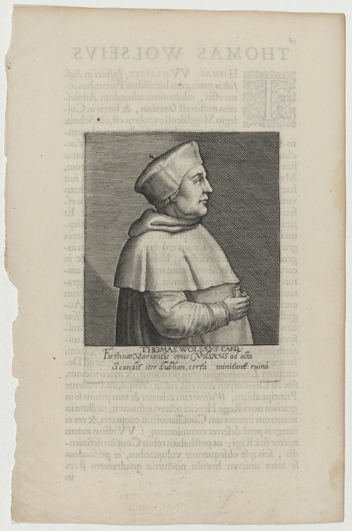 Thomas Wolsey, Cardinal by Willem de Passe and Magdalena de Passe