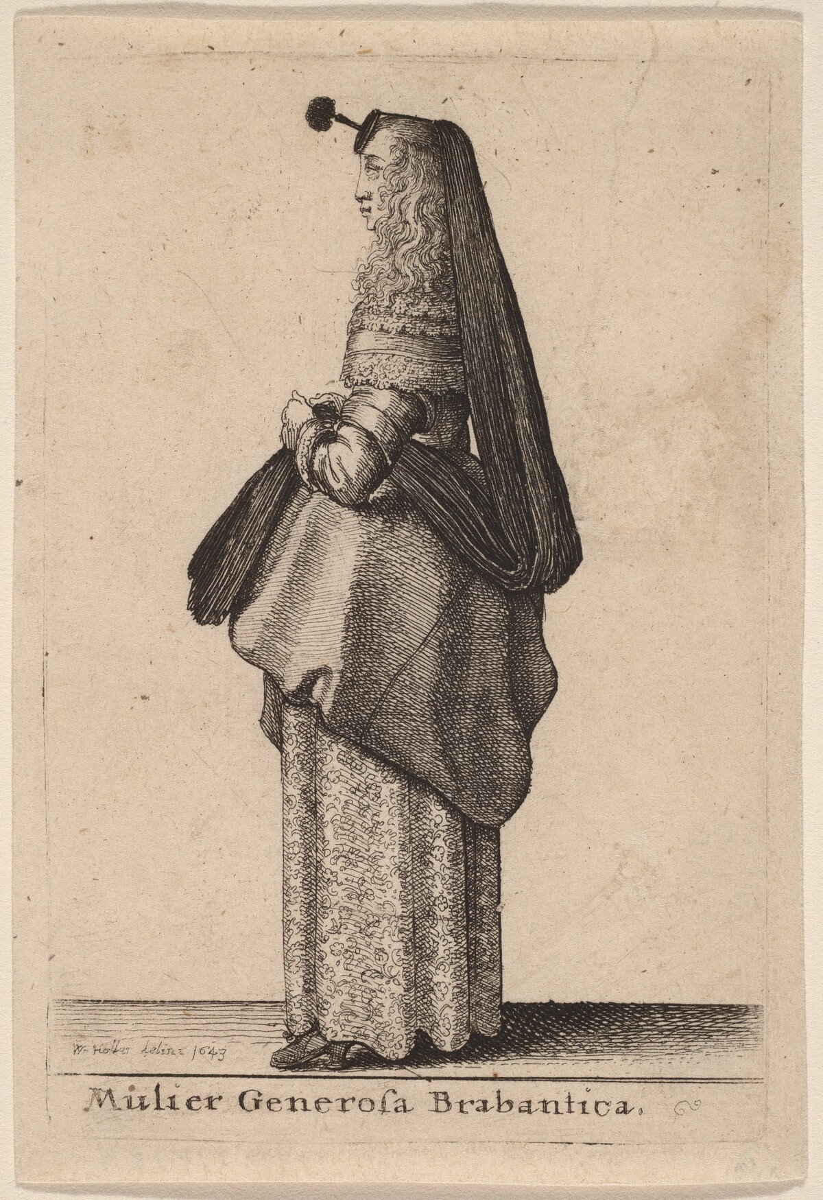 Mulier Generosa Brabantica by Wenceslaus Hollar