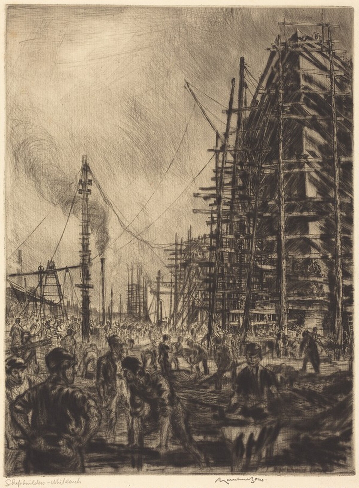 Shipbuilders, Whiteinch by Muirhead Bone