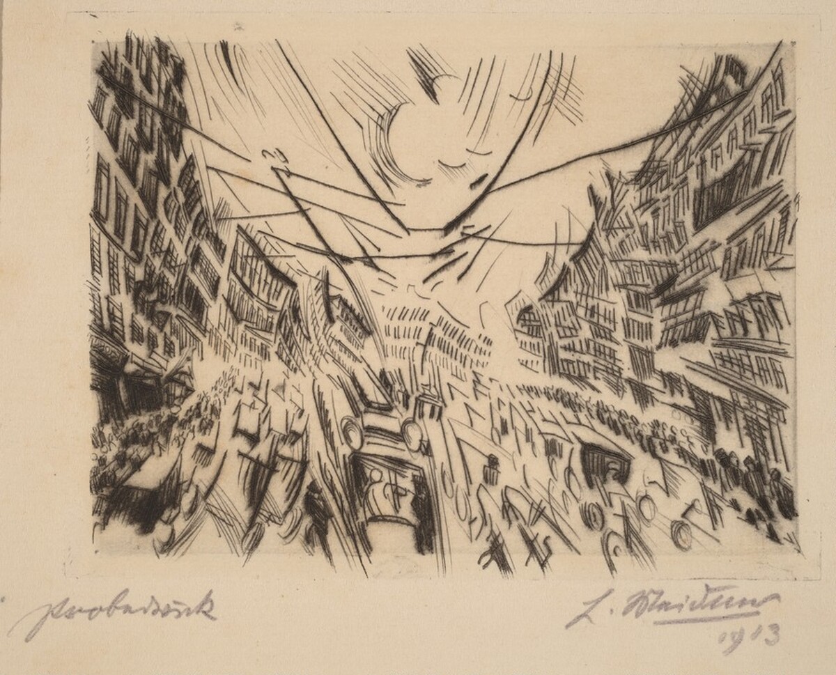 Potsdam Street, Berlin (Street I) by Ludwig Meidner