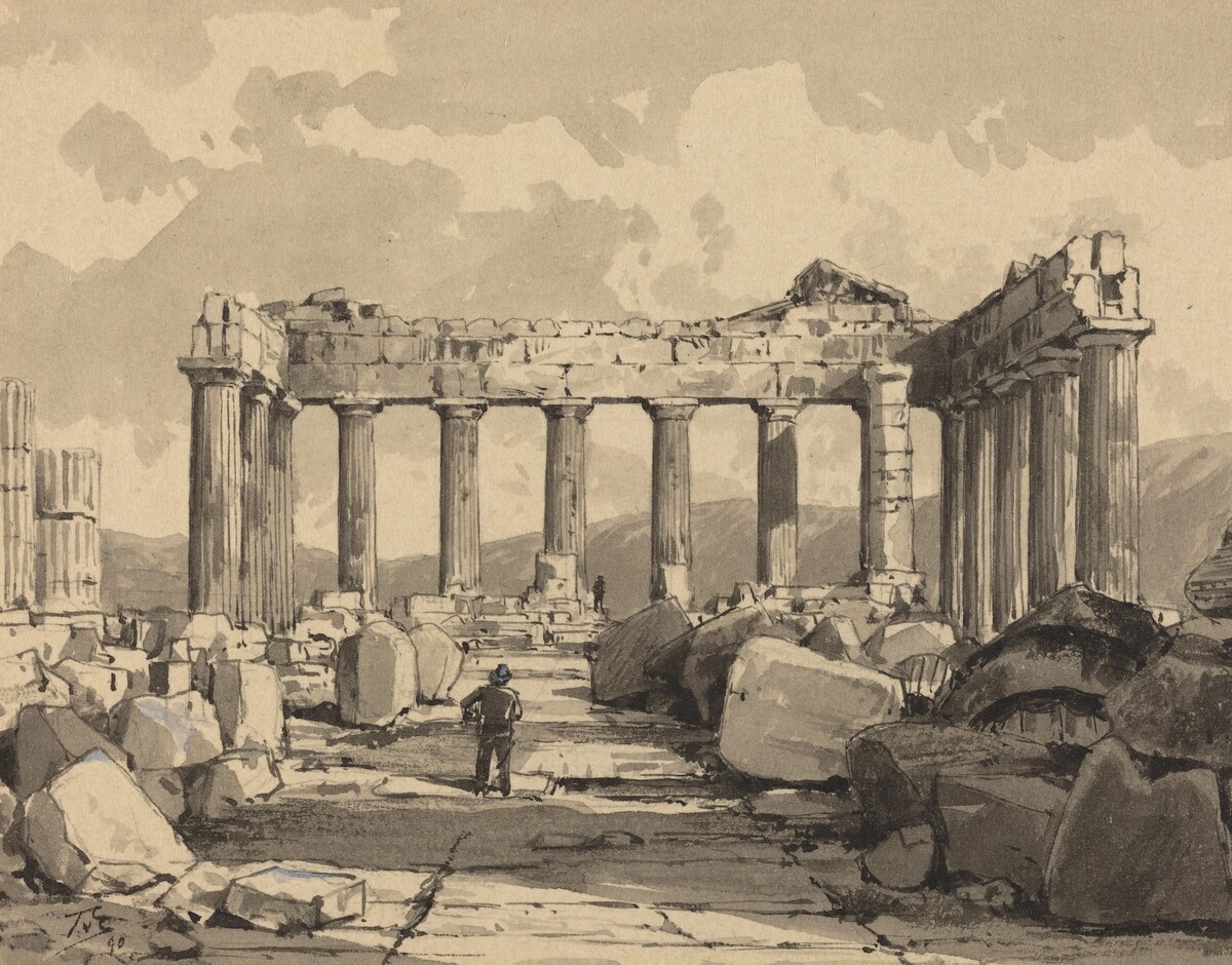 Parthenon, Inside by Themistocles von Eckenbrecher