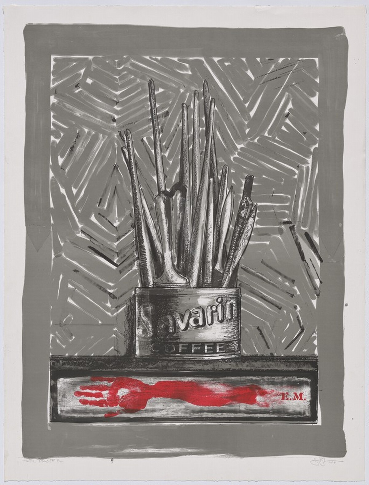 Savarin and Savarin E.M. [trial proof] by Jasper Johns