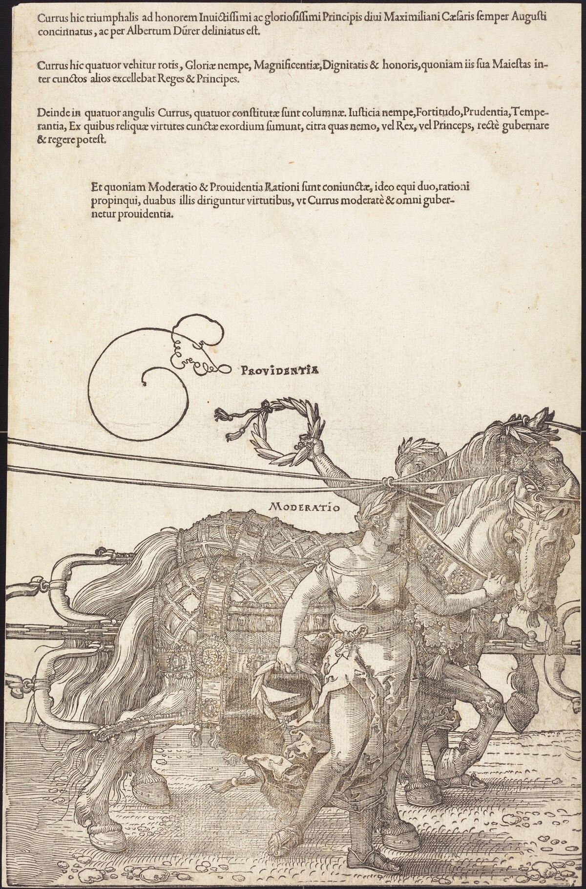 The Triumphal Chariot of Maximilian I (The Great Triumphal Car) [plate 3 of 8] by Albrecht Dürer