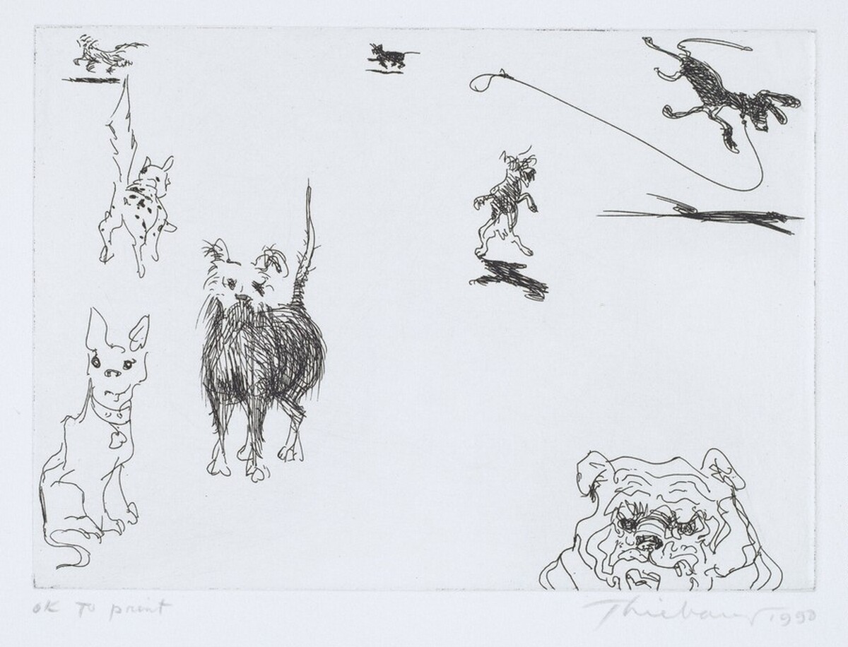 Eight Dogs by Wayne Thiebaud