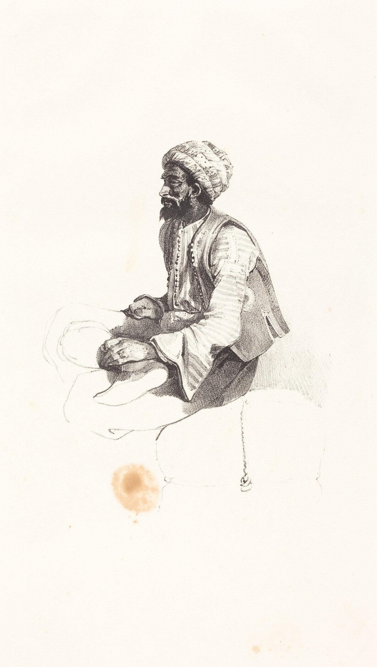 Seated Turk by Nicolas-Toussaint Charlet