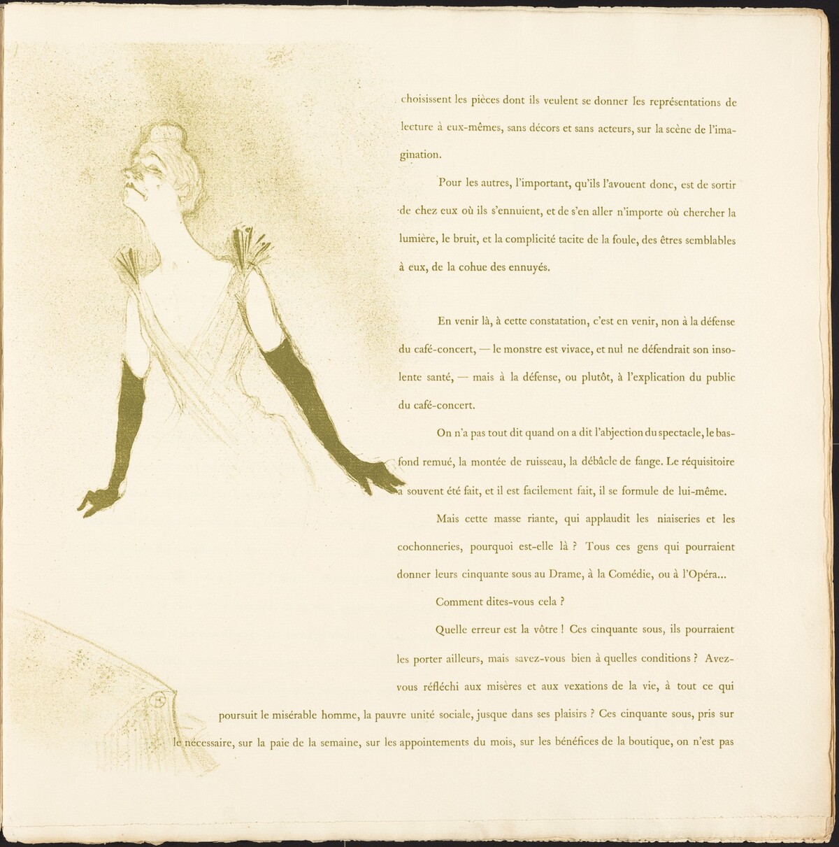 Yvette Guilbert by Henri de Toulouse-Lautrec