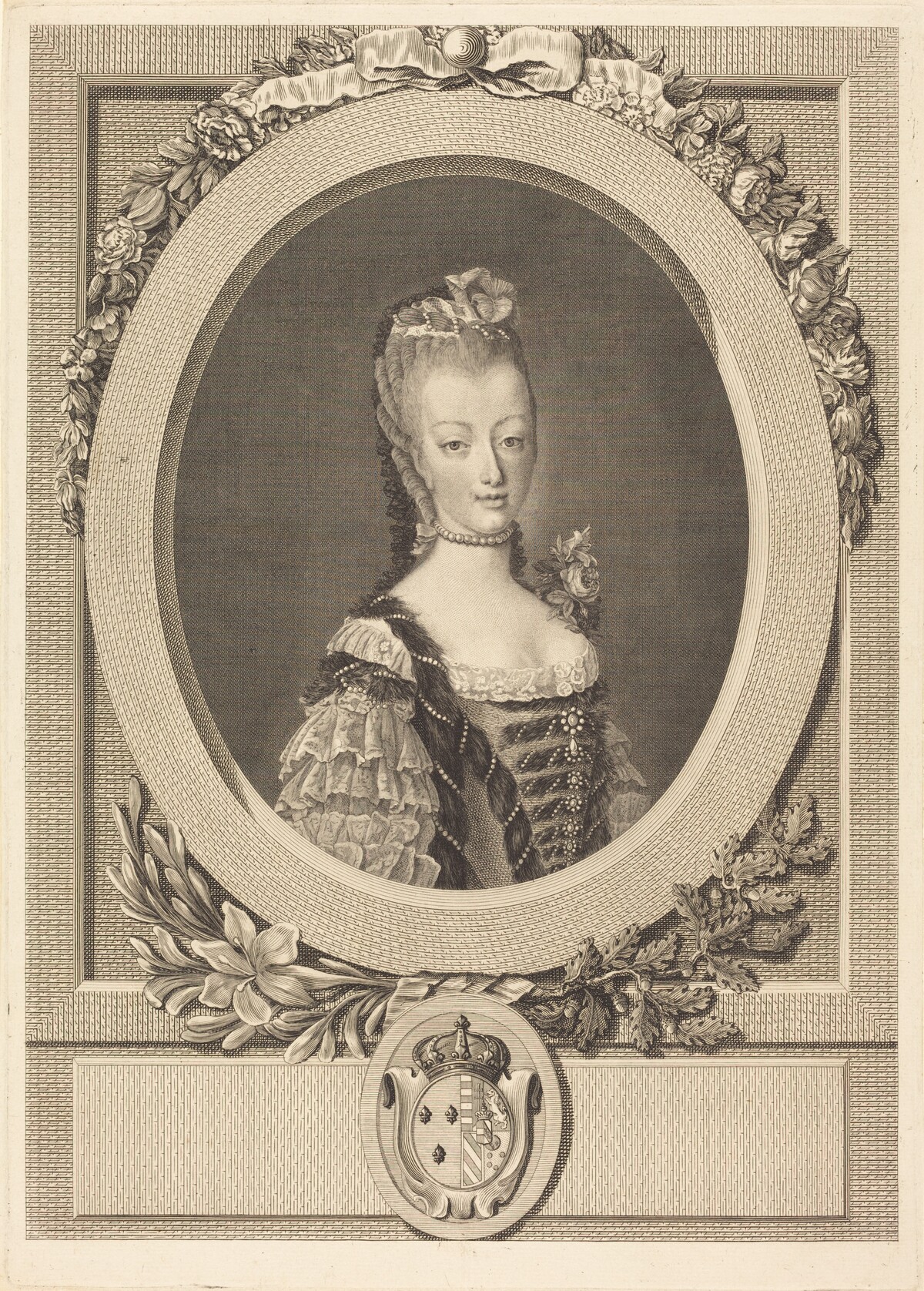 Marie-Antoinette of France by Louis-Jacques Cathelin after Jean-Martial Fredou