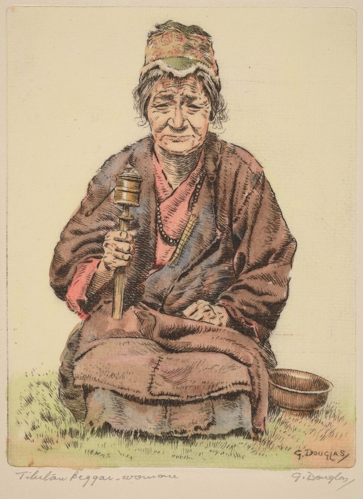 Tibetan Beggar-Woman by G. Douglas