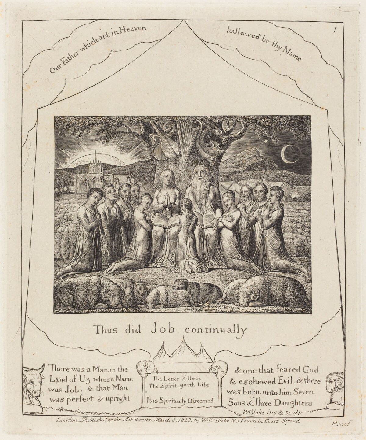 Job and His Family by William Blake