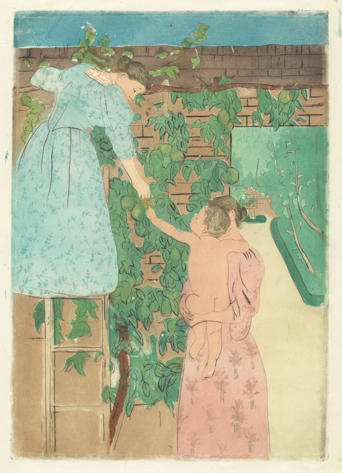 Gathering Fruit by Mary Cassatt