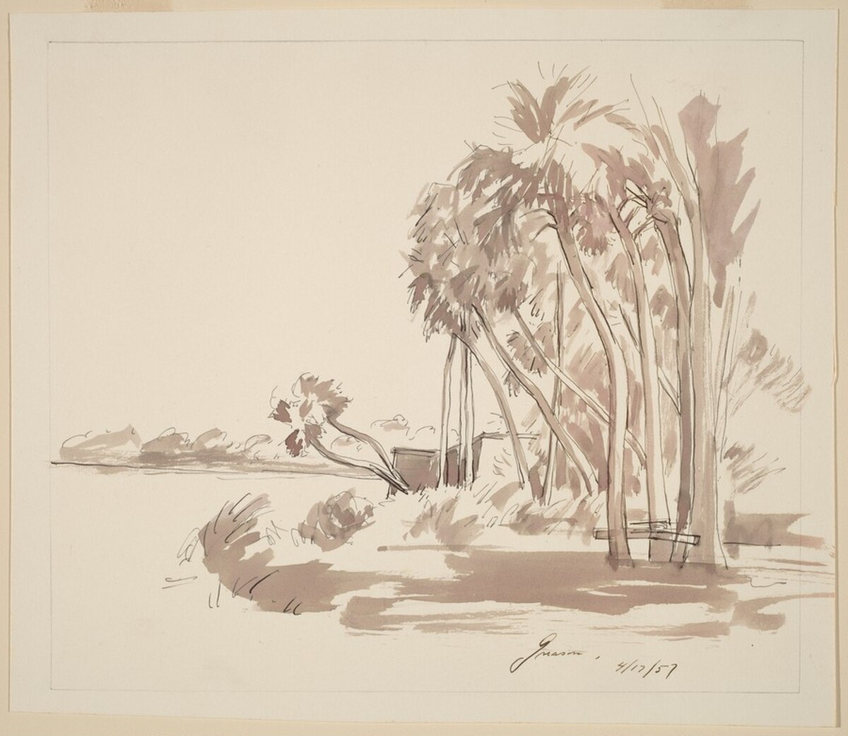 Palms on Coast by Donald Carlisle Greason