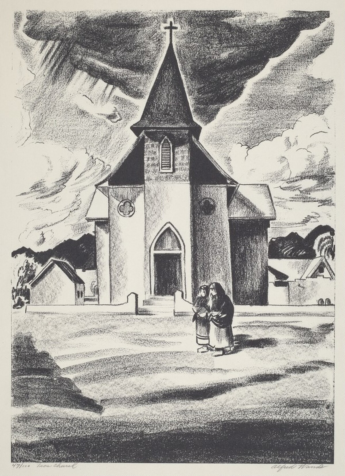 Taos Church by Alfred Wands