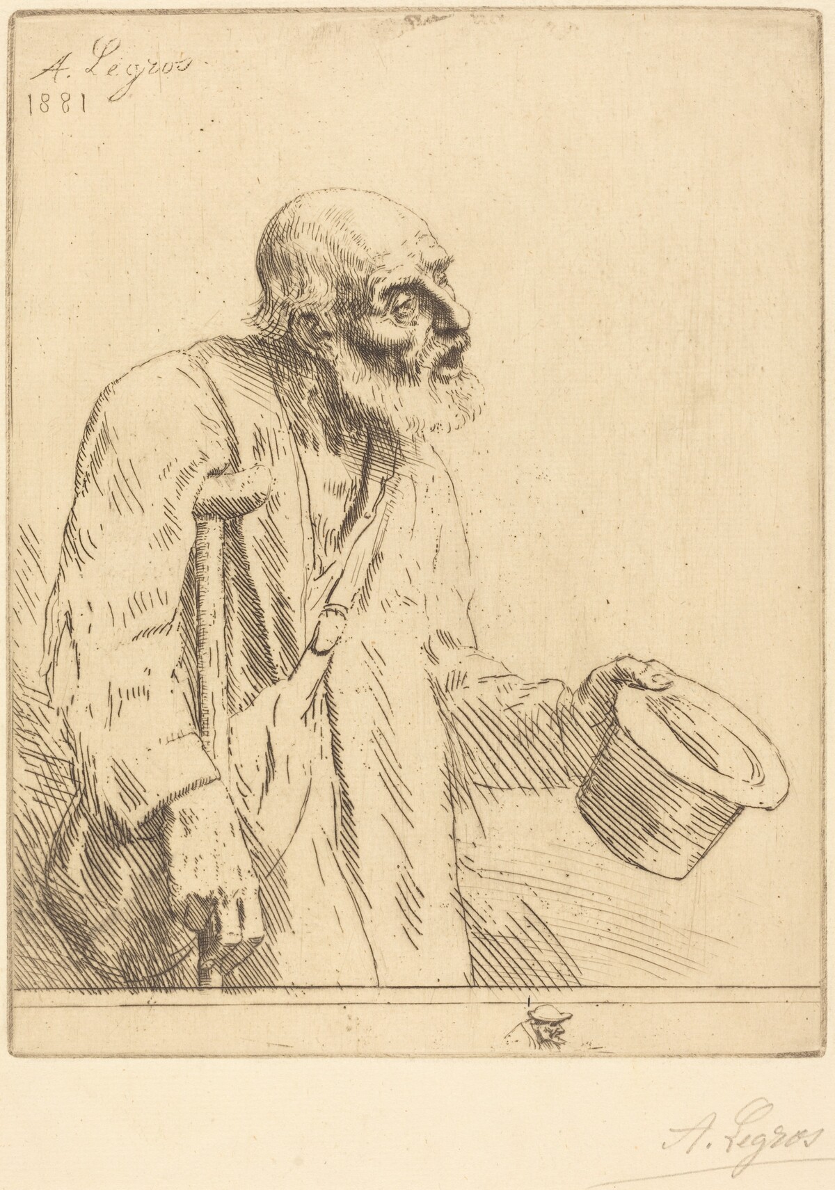 Beggar (Le mendiant) by Alphonse Legros