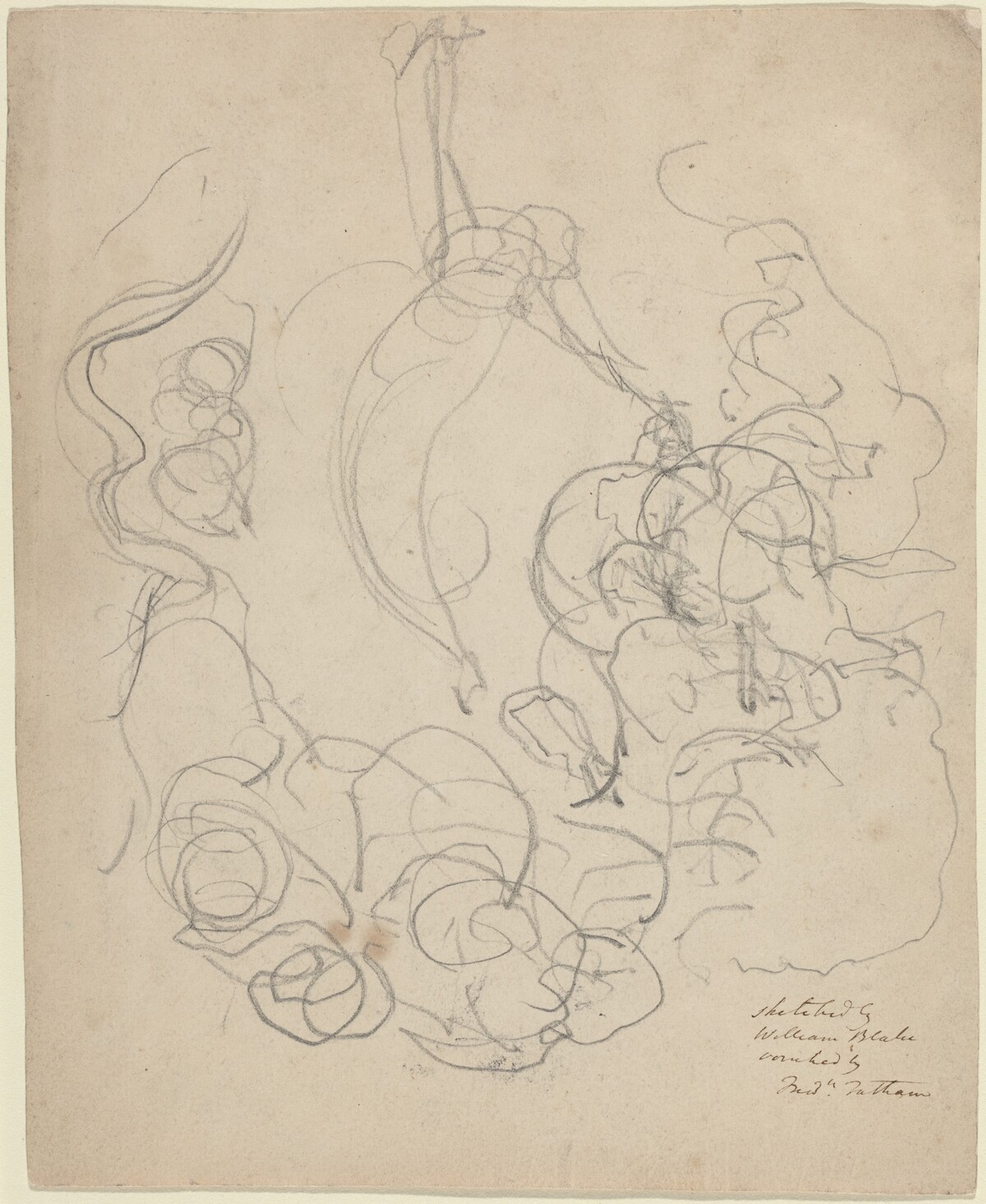 A Figure Ascending in a Glory of Clouds (?) by William Blake