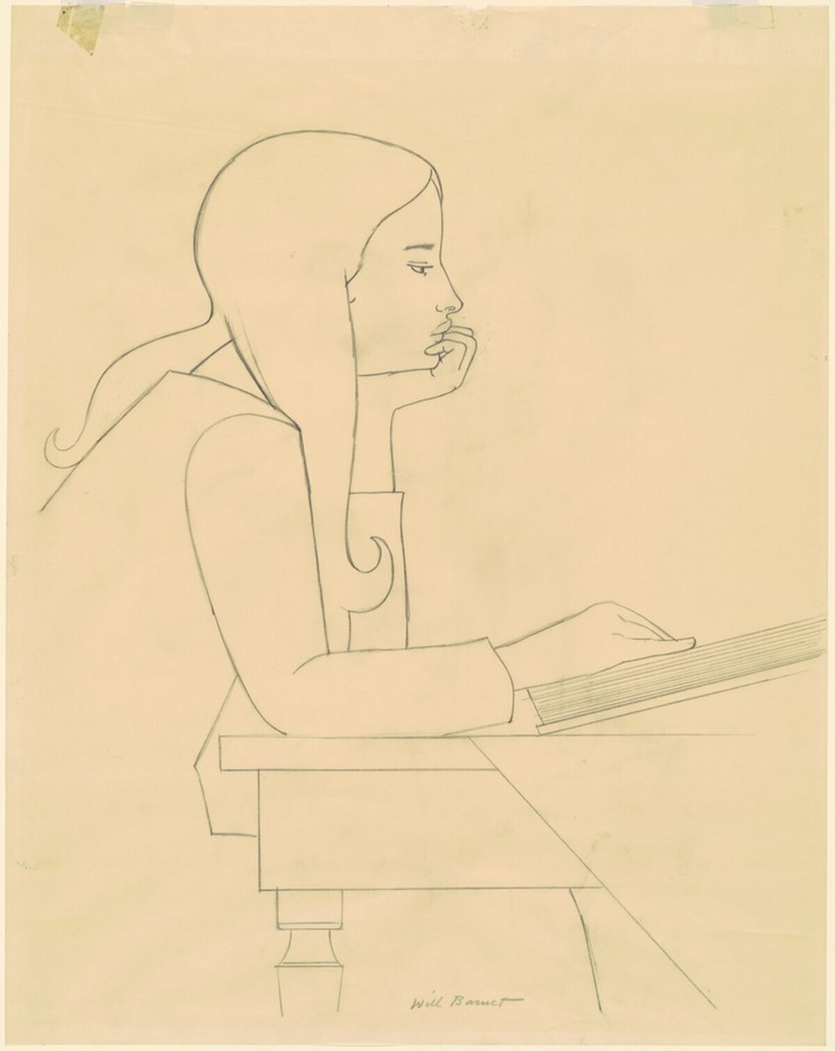 Study for "Ona Willa Barnet" by Will Barnet