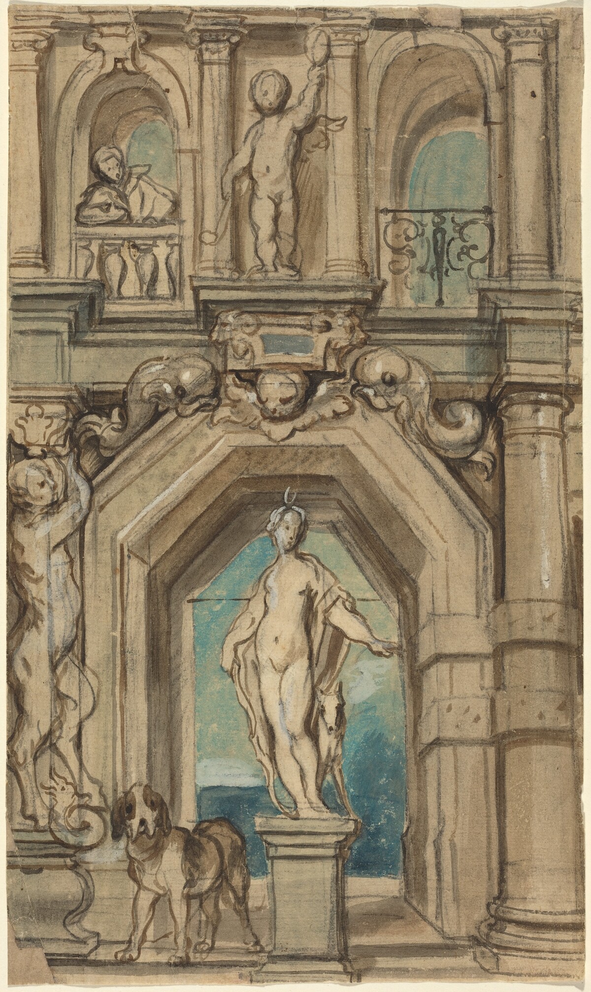 Design for a Wall Decoration [recto] by Jacob Jordaens