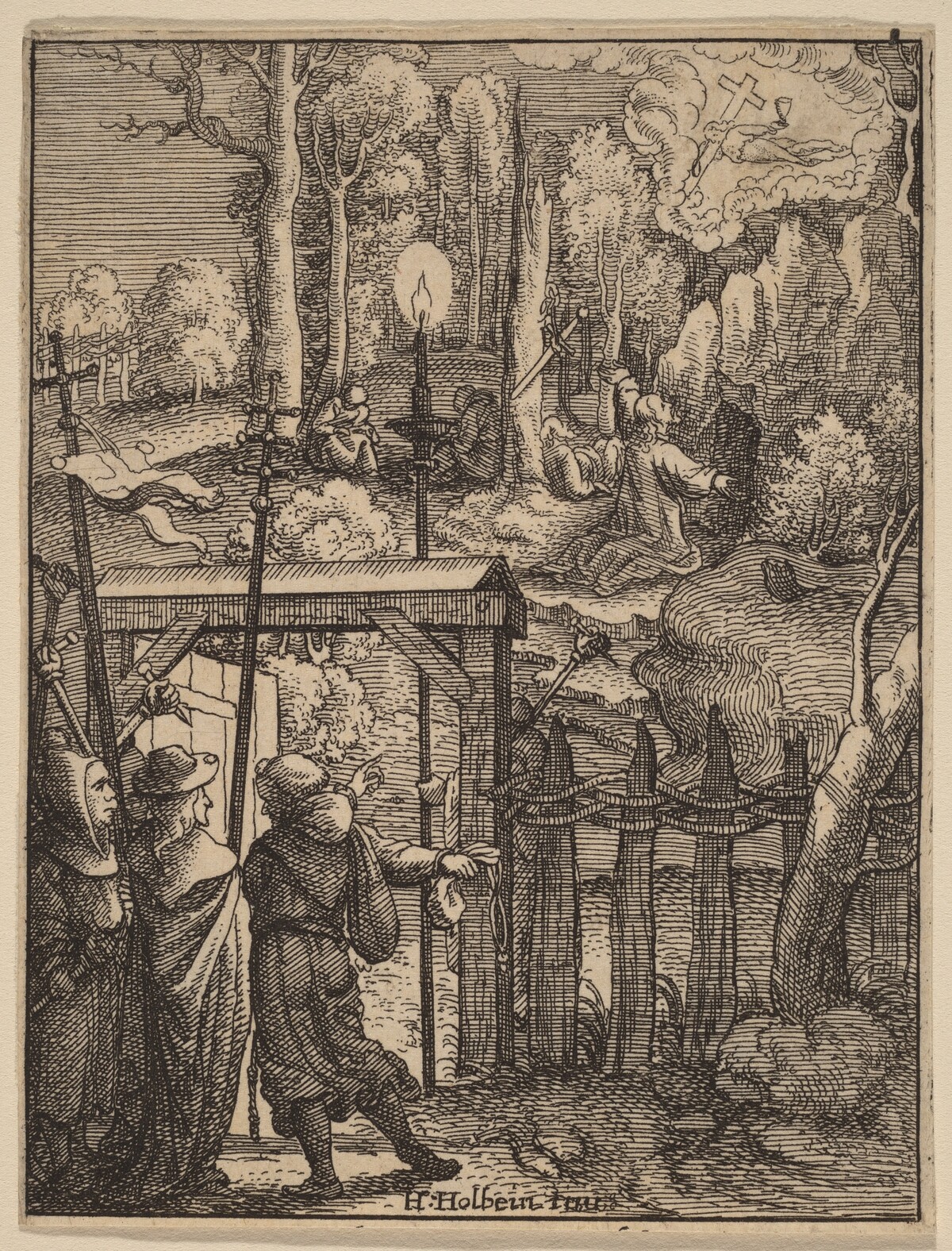 Jesus on the Mount of Olives by Wenceslaus Hollar, after a follower of Hans Holbein the Younger