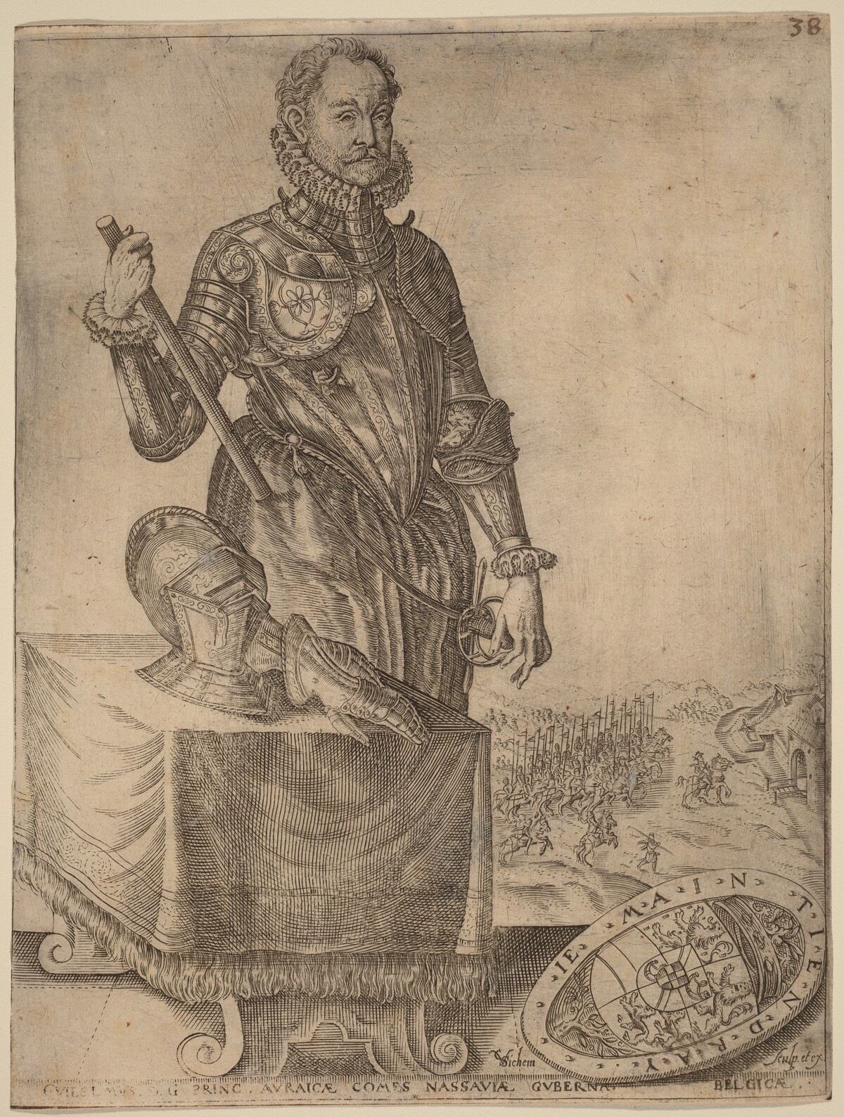 William of Nassau, Prince of Orange by Christoffel van Sichem I after Hendrik Goltzius