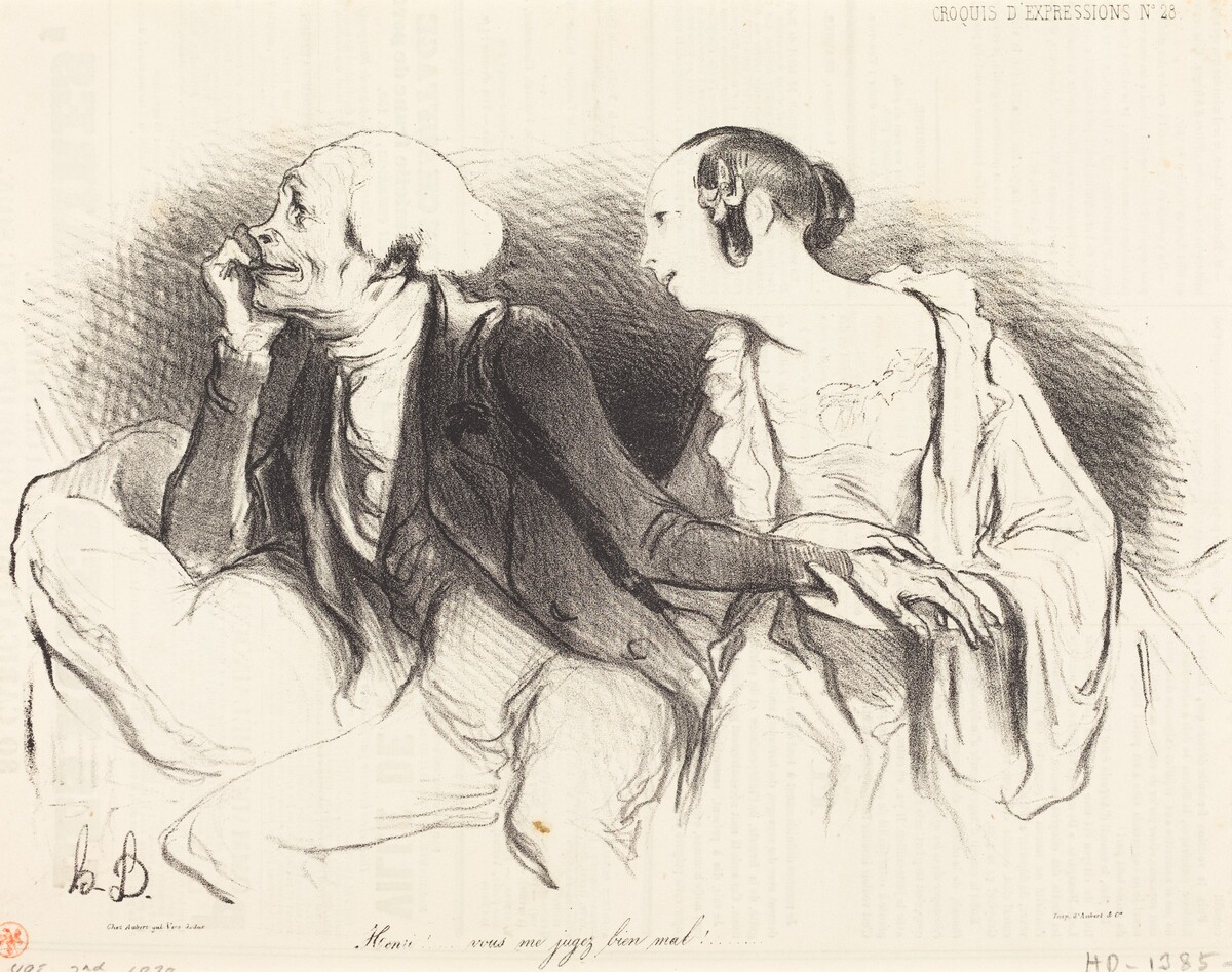 Henri!... vous me jugez bien mal!... by Honoré Daumier