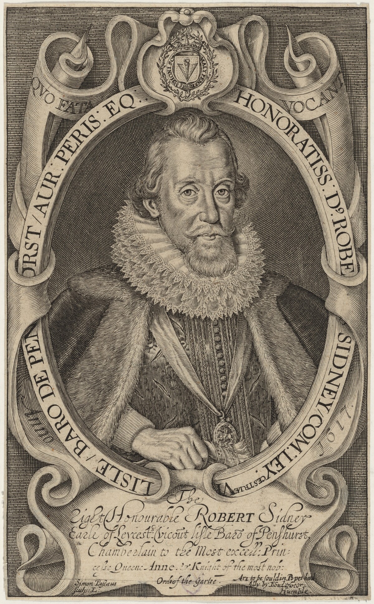 Robert Sidney, First Earl of Leicester by Simon de Passe