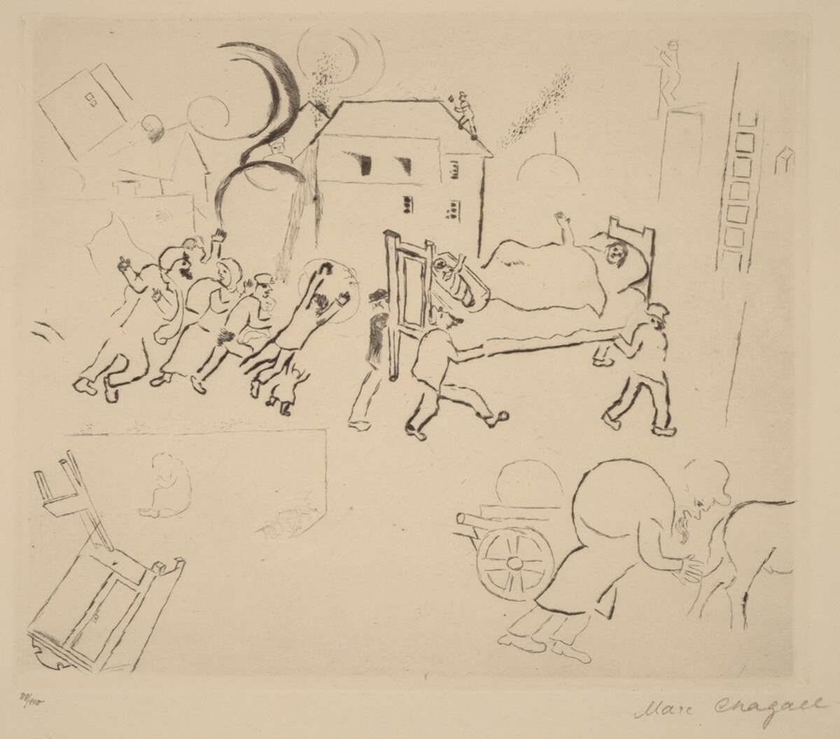 Fire in the City by Marc Chagall