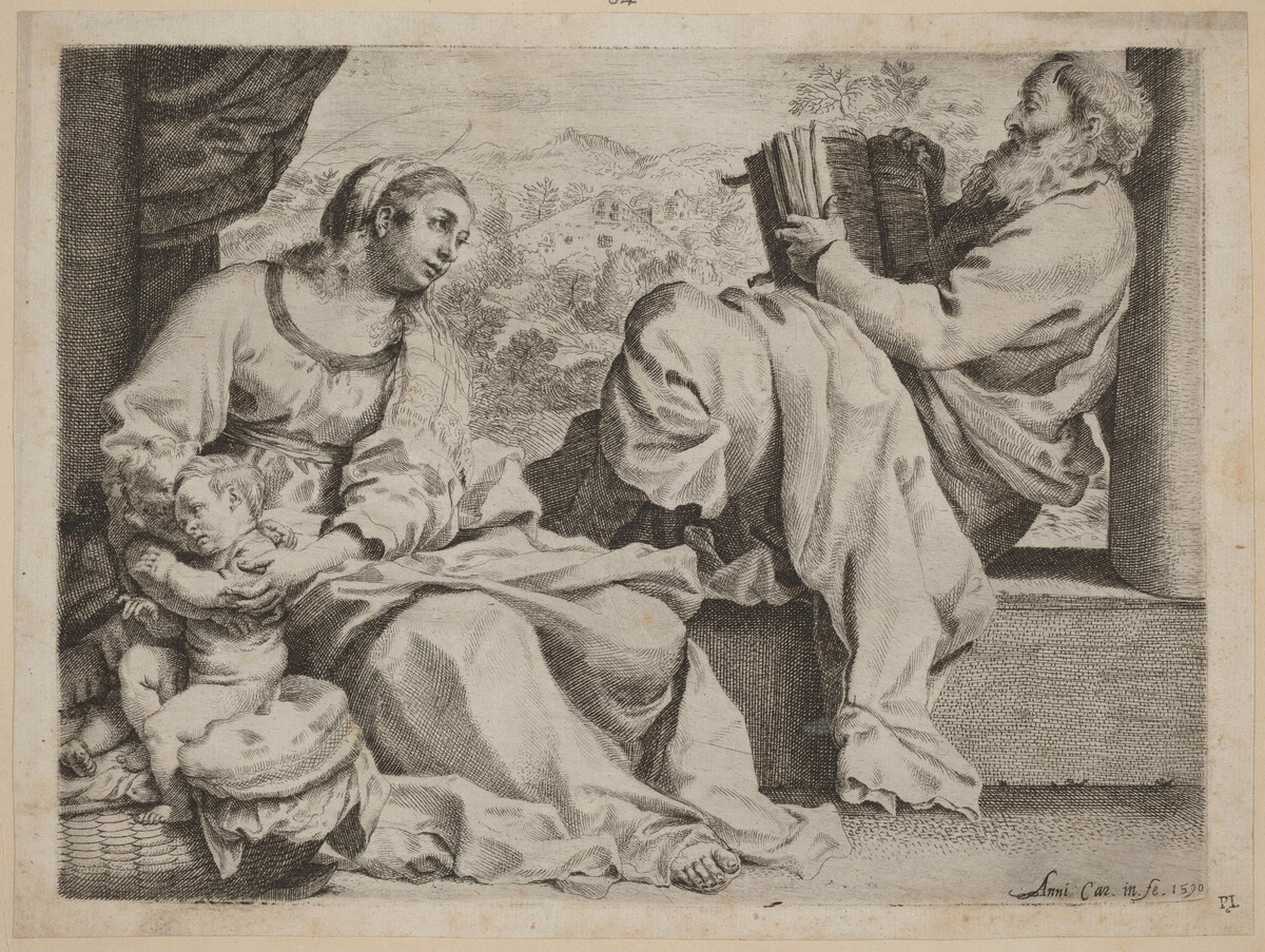 The Holy Family with Saint John the Baptist by Annibale Carracci