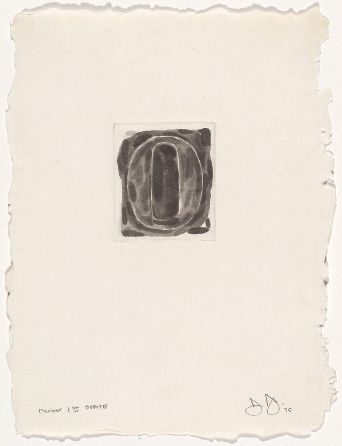 0 [state proof of 1st state] by Jasper Johns