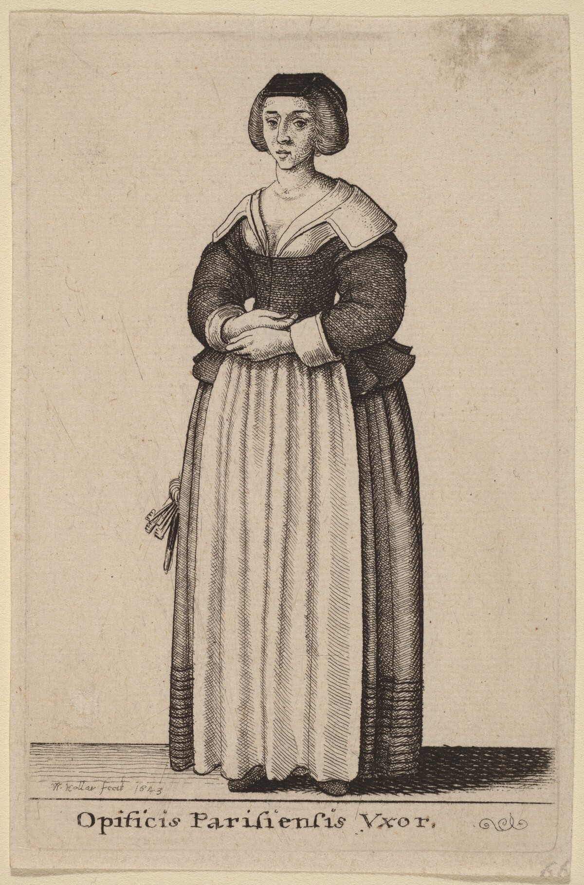 Opificis Parisiensis Vxor by Wenceslaus Hollar