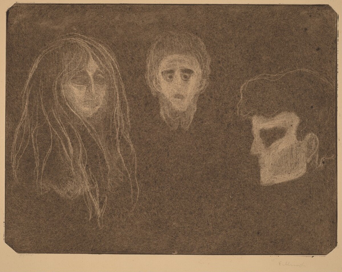 Three Faces by Edvard Munch