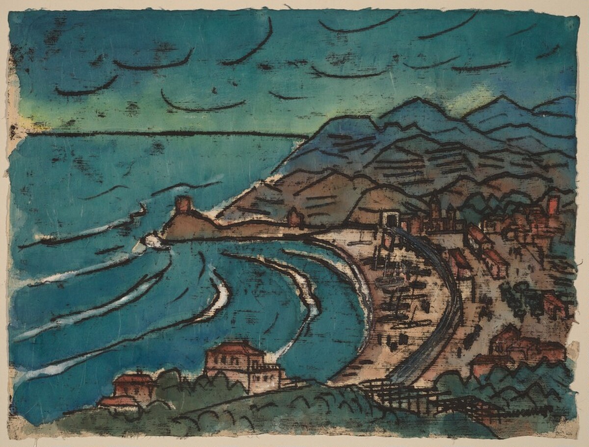 View of the Bay of Bonassola in Cinque Terre by Otto Lange
