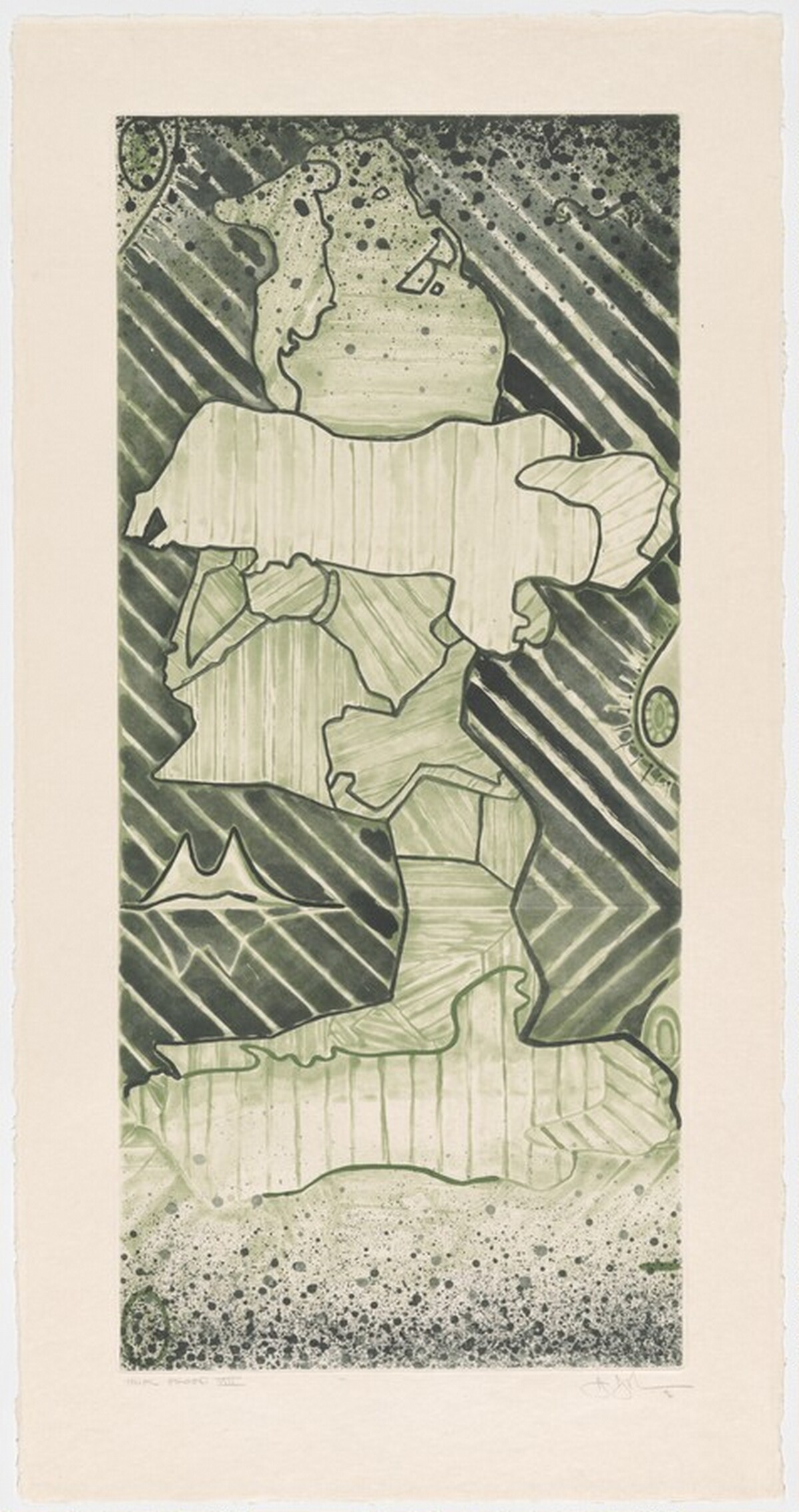 Green Angel 2 [trial proof 8] by Jasper Johns