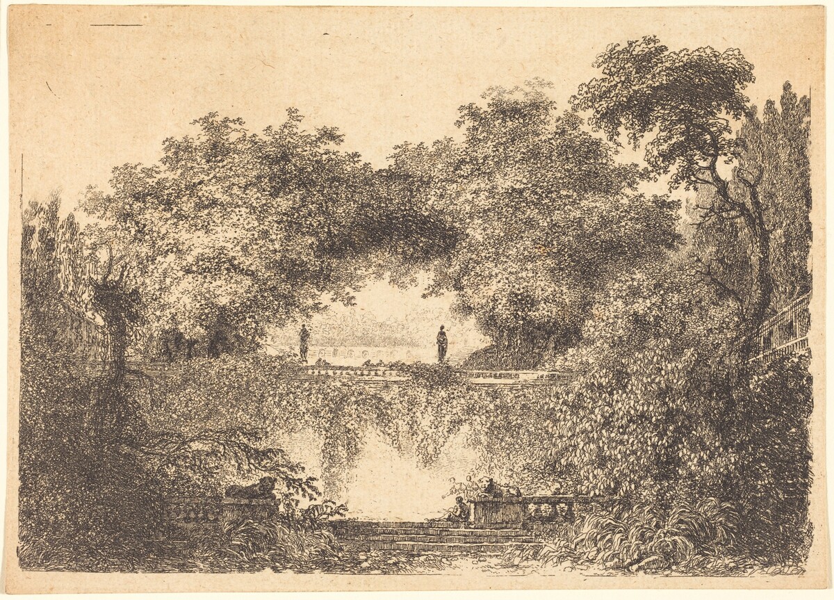 Le Petit Parc by Jean Claude Richard de Saint-Non after Jean-Honoré Fragonard
